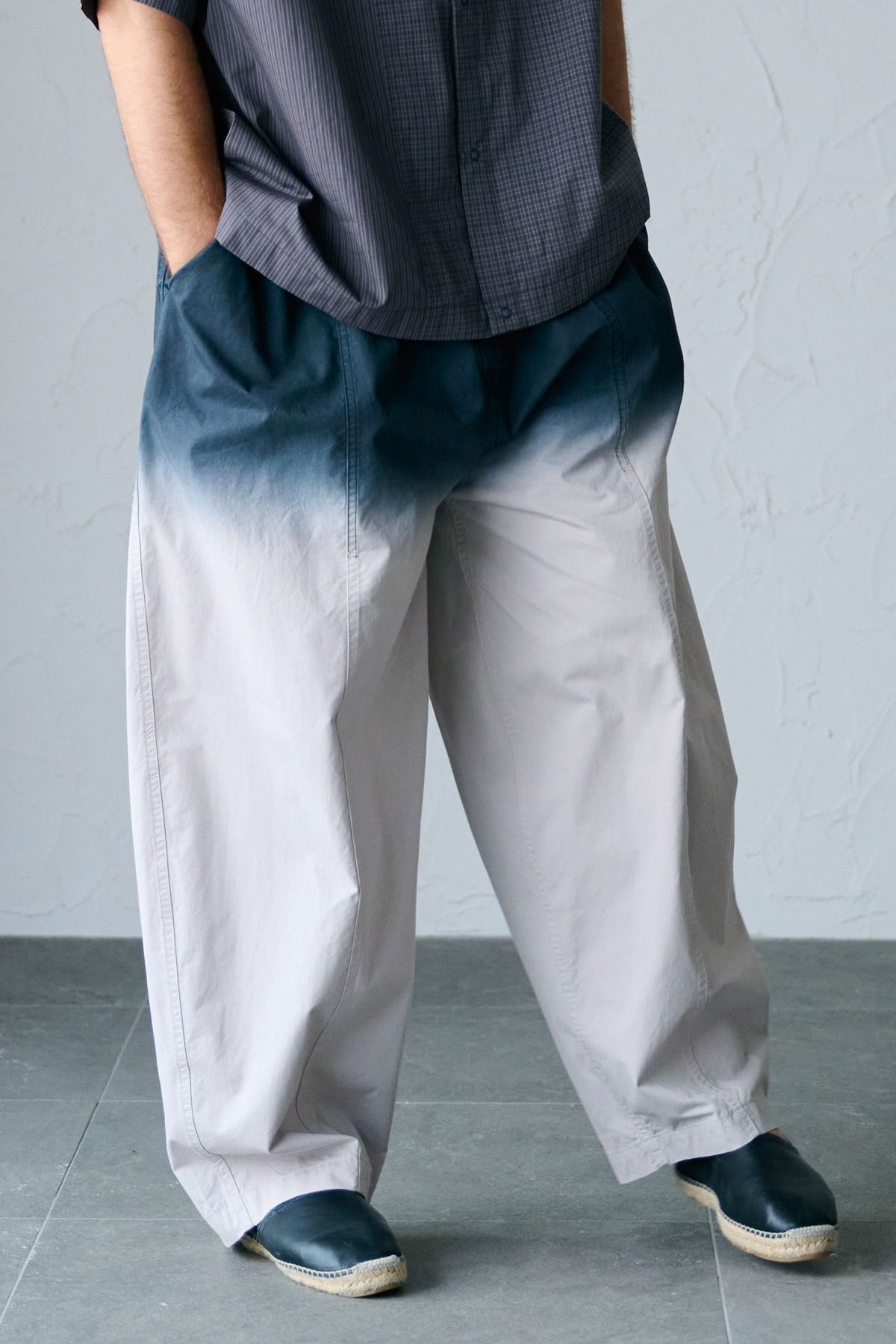 RAOUL / STEP DYEING PANT グラデーション染めトラウザー - LIGHTGRAY