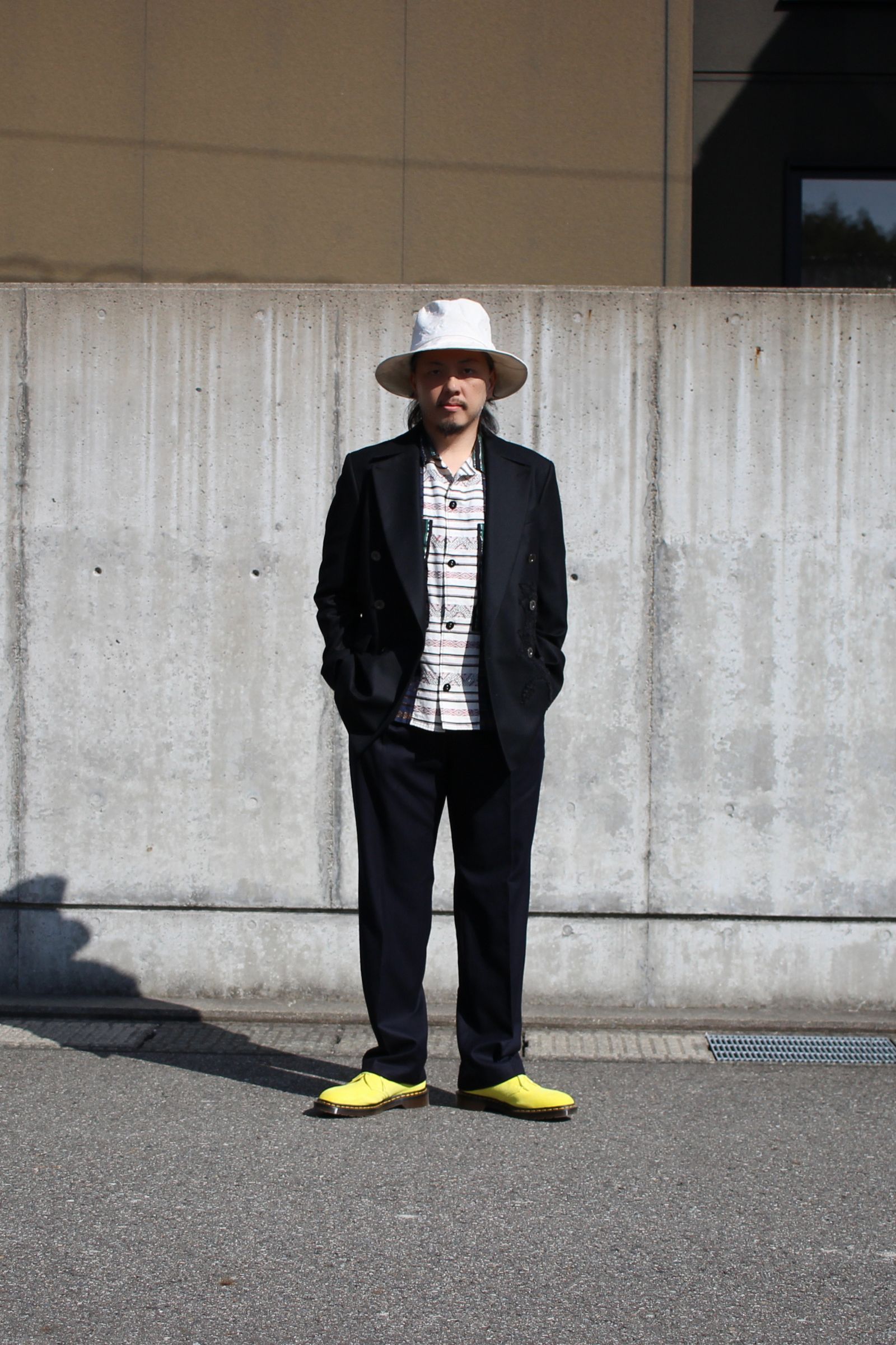 Code embroidery trousers / コード・エンブロイダリー(コード刺繍) トラウザー - NAVY