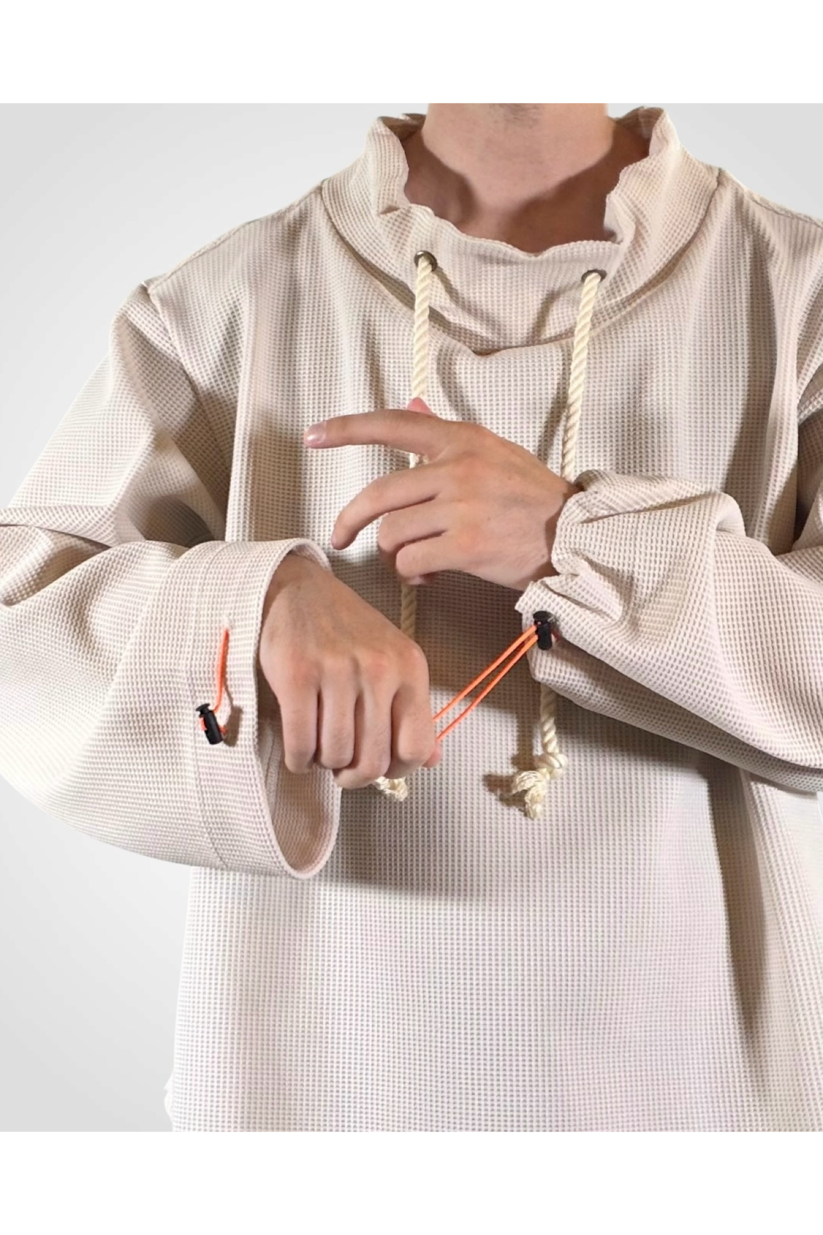 FISHERMAN-SWAET / フィッシャーマン スウェット : モックネックプルオーバー - BEIGE