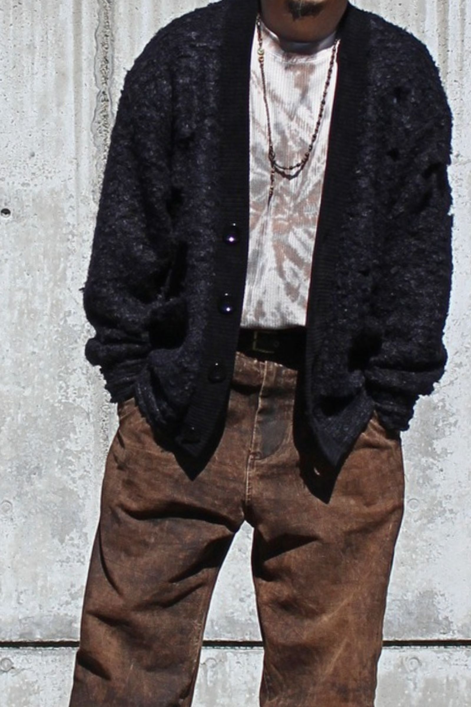 Loop tweed cardigan / ループツイードカーディガン - BLACK