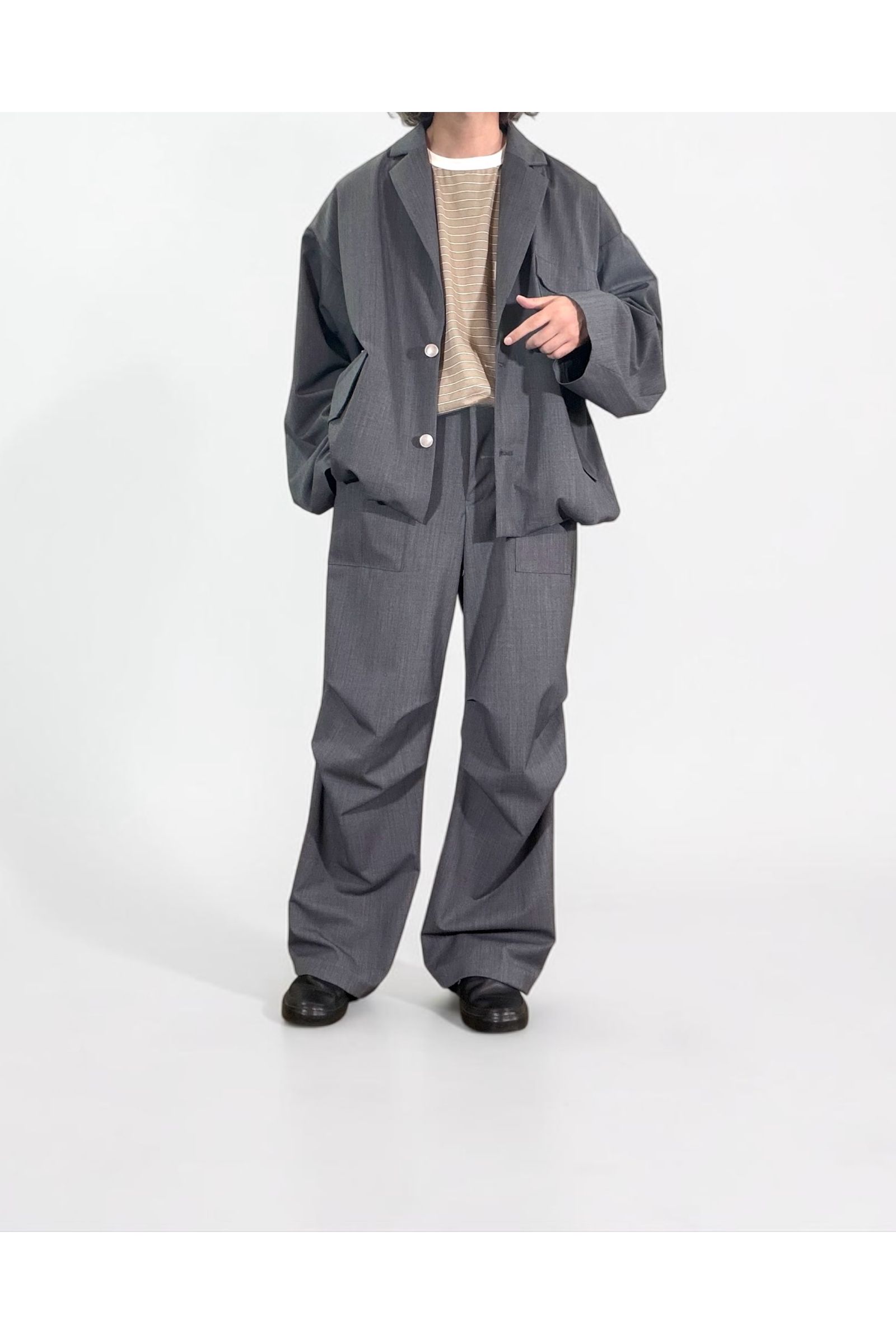 UTILITY FORMAL-JK / ユーティリティフォーマルジャケット : ラペルドジャケット - GRAY