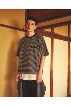 ECHOES-TEE  / エコーズTシャツ : ボーダーTシャツ - GRAY