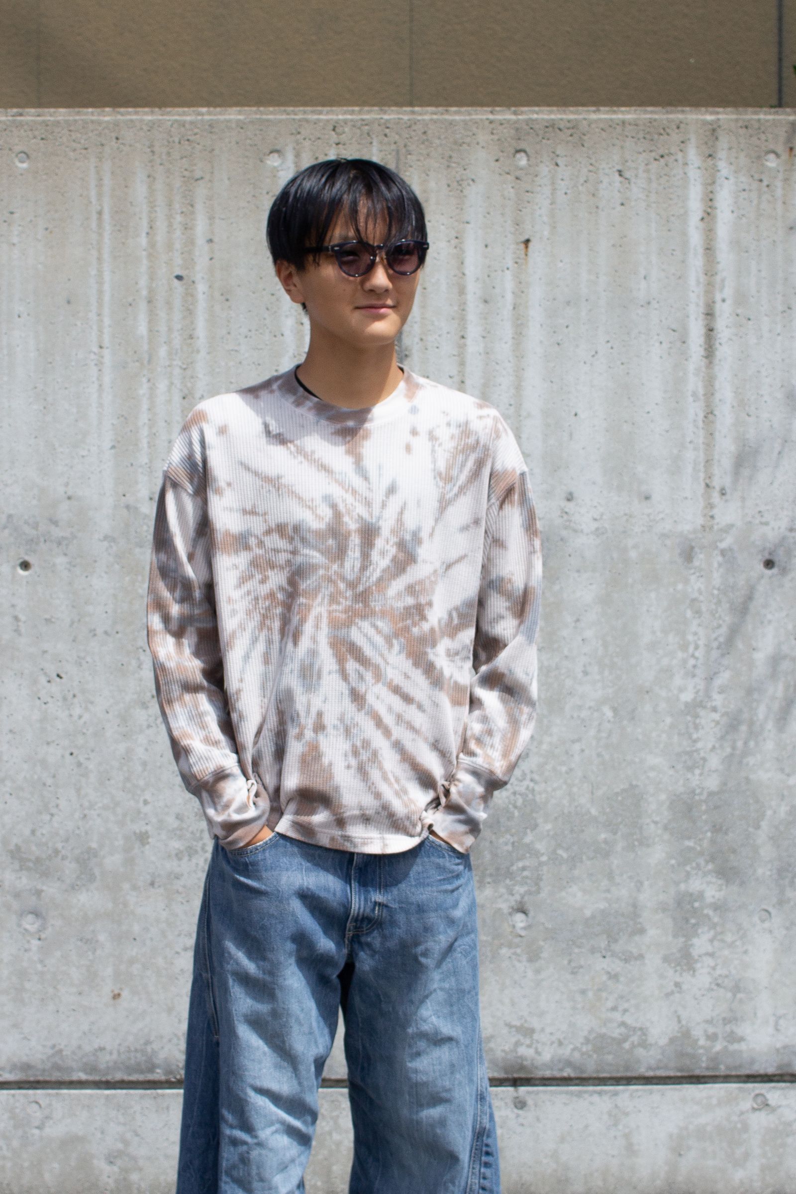 tie-dye thermal longsleeve Tee / タイダイサーマルロンTee