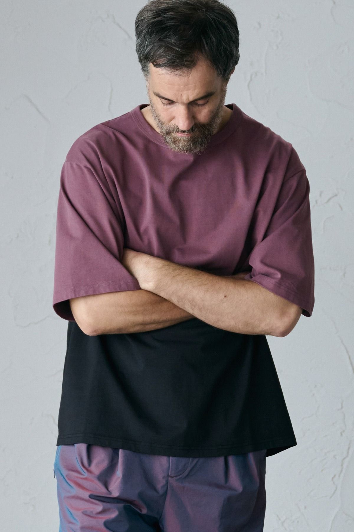 PABLO / STEP DYEING TOP グラデーション染めTシャツ - SMOKEPINK