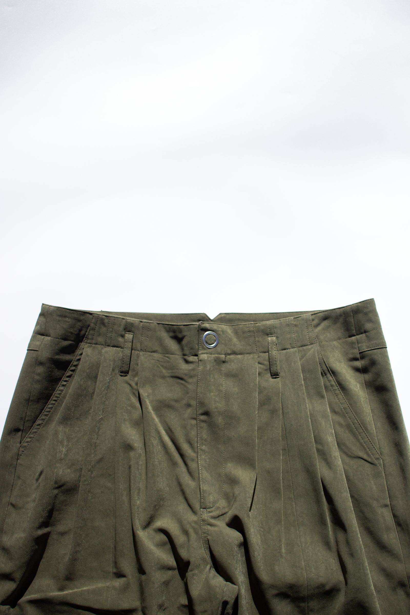 VEAGAN SUEDE TROUSERS  / ヴィーガンスエードトラウザーズ "MCADAM" - KHAKI