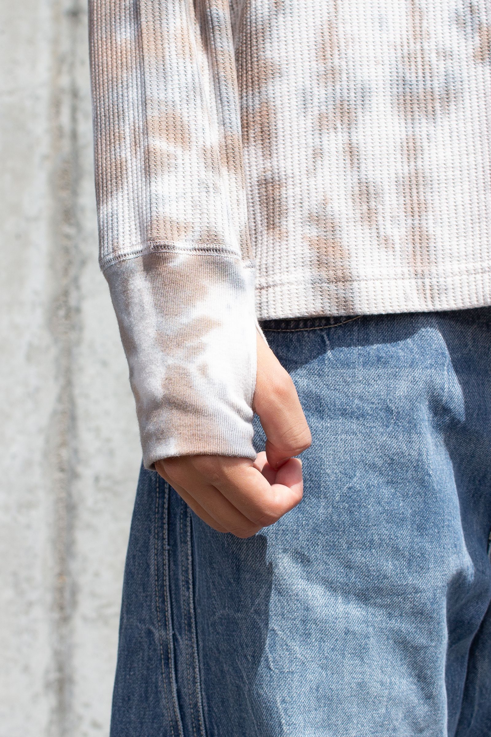 tie-dye thermal longsleeve Tee / タイダイサーマルロンTee