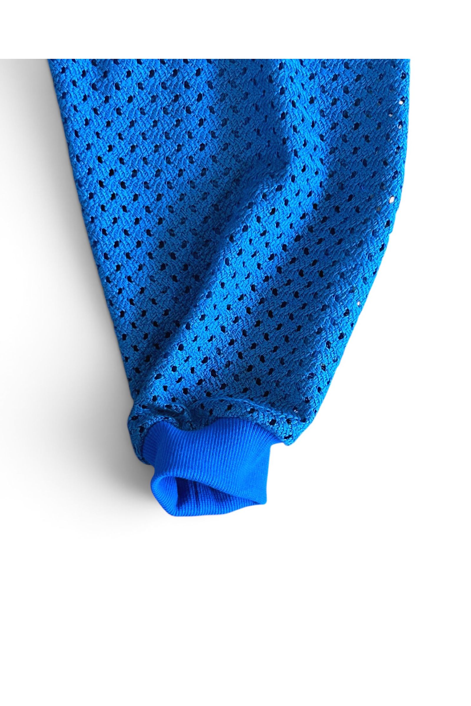 WOVEN-CARDIGAN / ウーブンカーディガン : メッシュカーディガン - BLUE