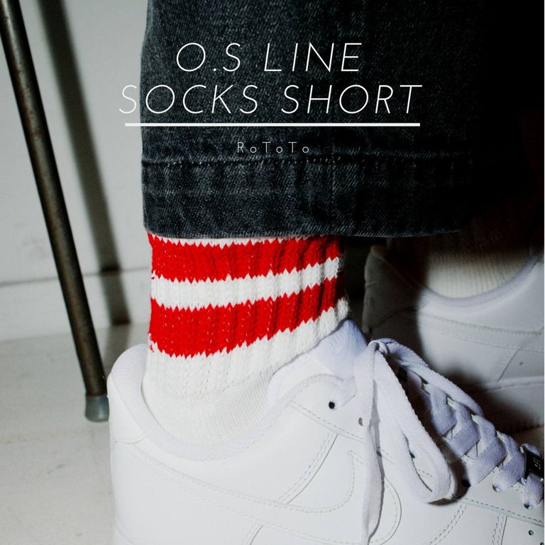 パイル編みでふっかふかの履き心地。足首を彩るラインソックス【RoToTo : O.S LINE SOCKS SHORT】