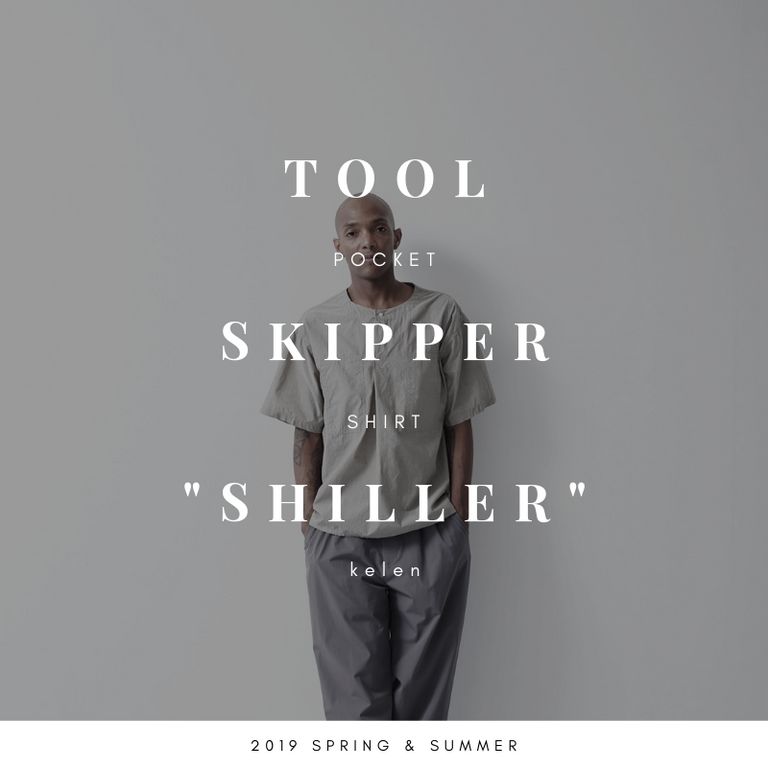 襟と生地とポケットと【kelen : TOOL POCKET SKIPPER SHIRT "Shiller"】