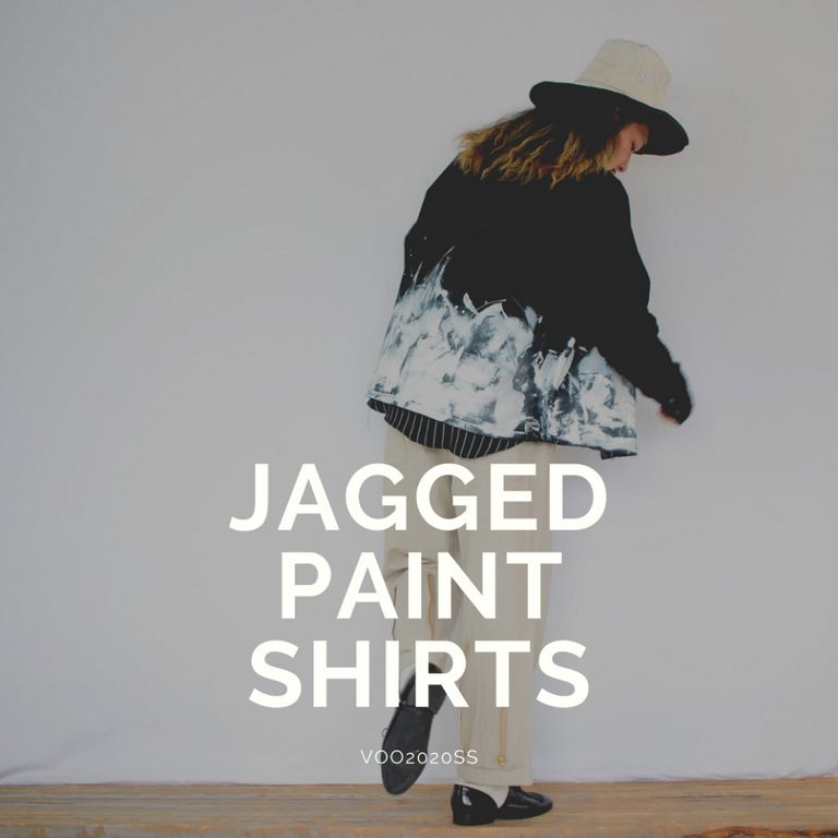 1点1点手作業で加工されています【VOO : JAGGED PAINT SHIRTS】