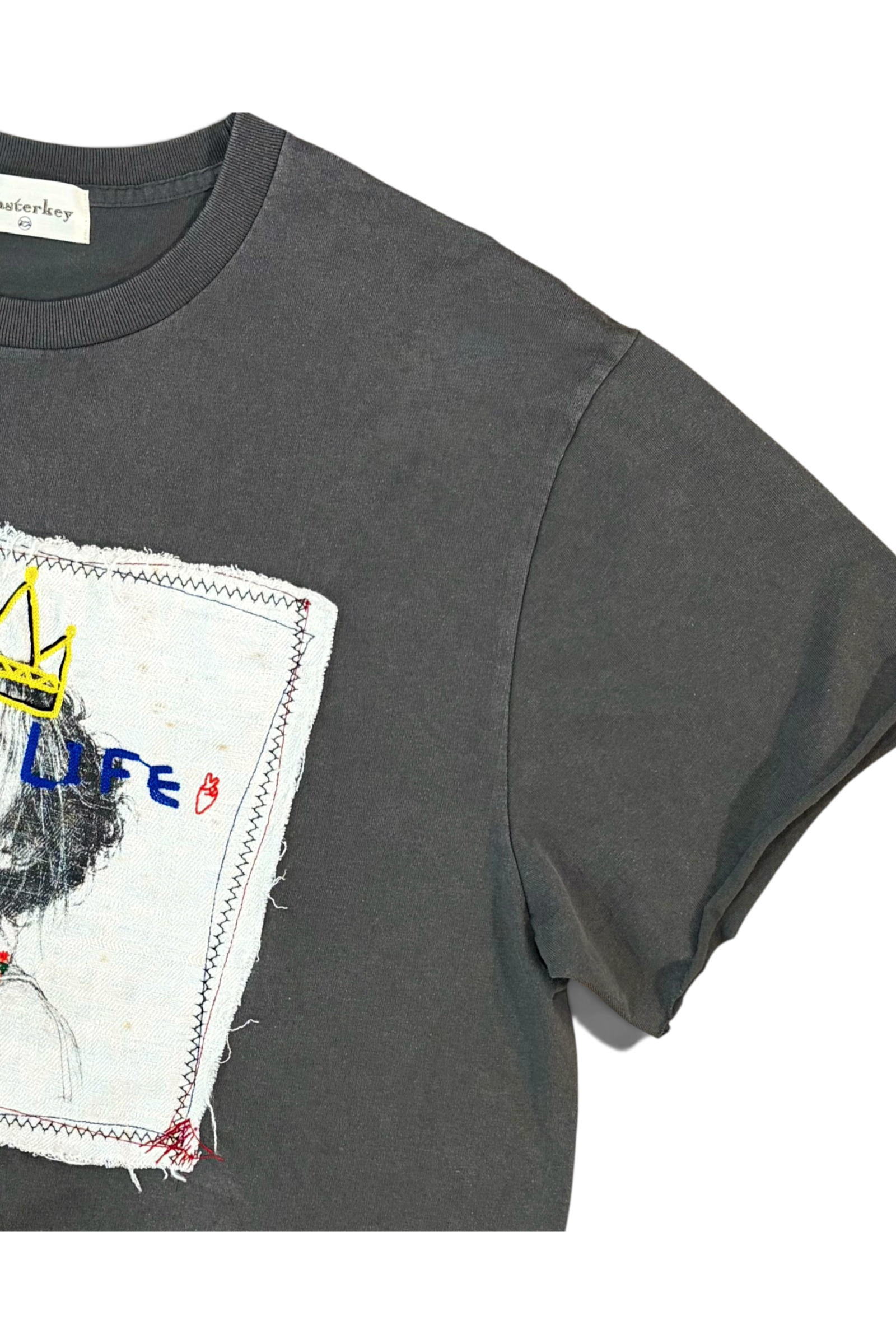 HELL OF A LIFE-TEE / ヘル オブ ア ライフ Tシャツ : 刺繍デザインTシャツ - GRAY