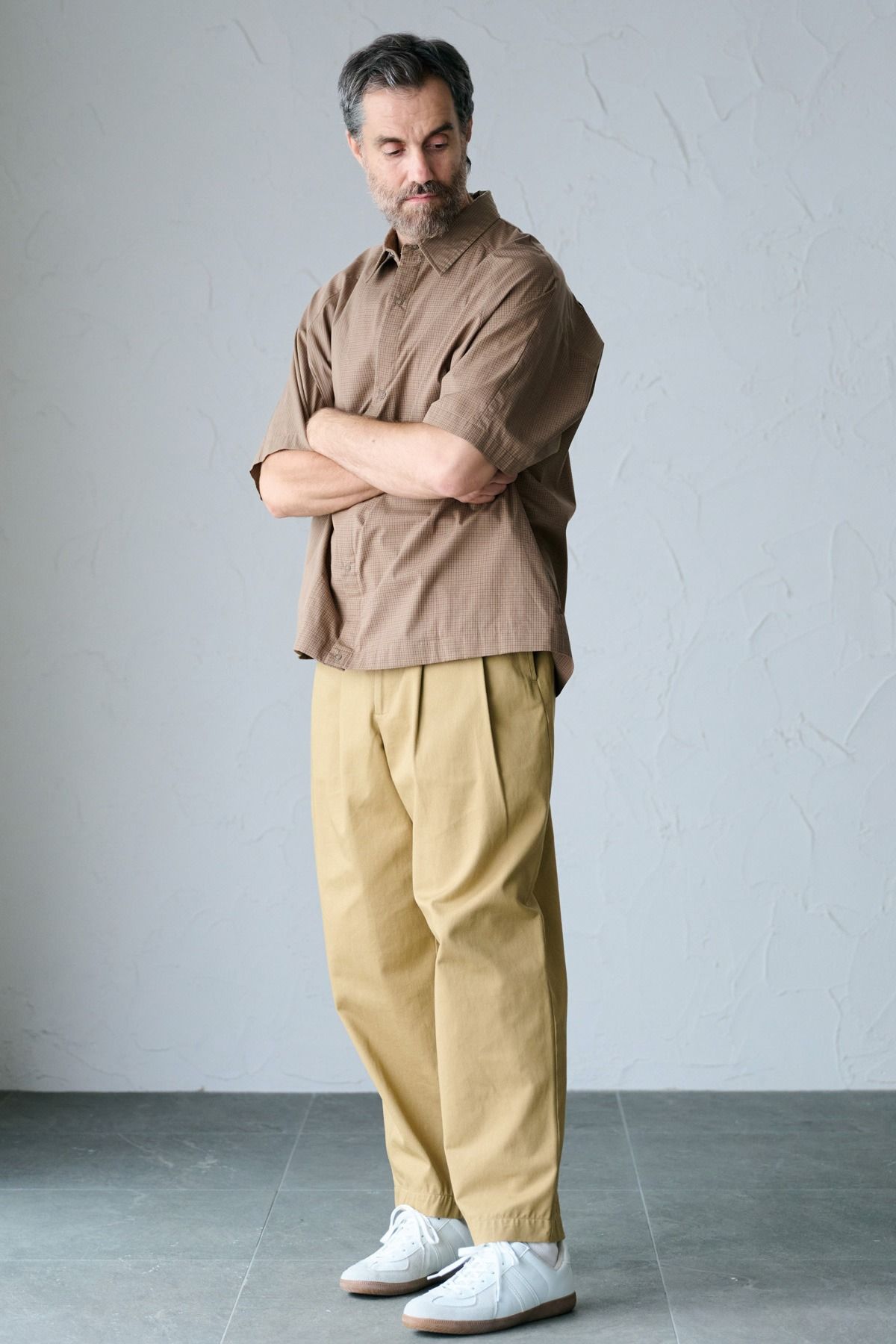 BURROUGHS / CRAZY SS SHIRT 半袖シャツ - BROWN