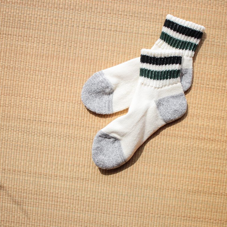 Rototo レトロな雰囲気のラインソックス Coarse Ribbed Oldschool Ankle Socks Tomoshibi
