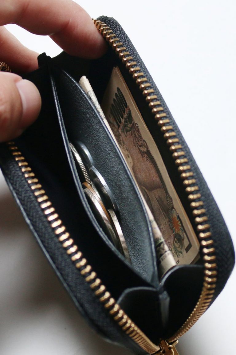 THE SUPERIOR LABOR - ミニ財布 : KUROZAN zip small wallet / 黒