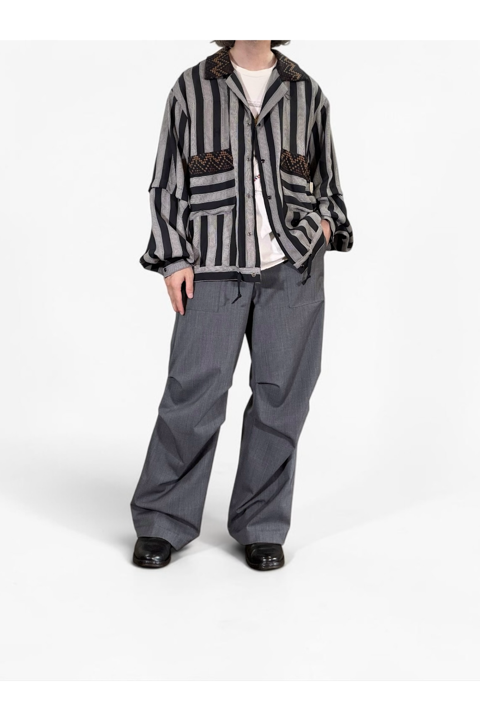 GOODFELLAS-SH / グッドフェローズシャツ : 開襟シャツ - BLACK