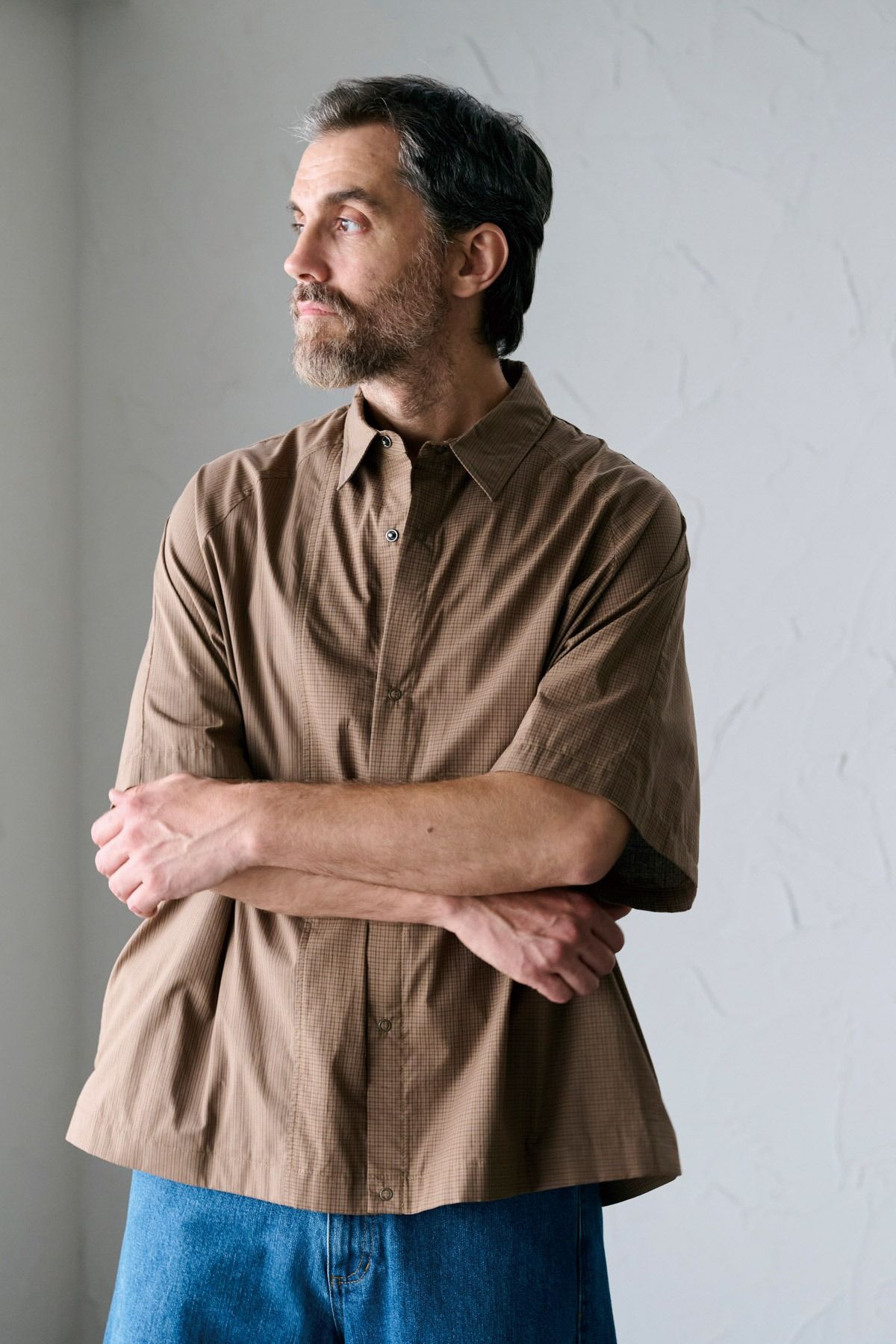 BURROUGHS / CRAZY SS SHIRT 半袖シャツ - BROWN
