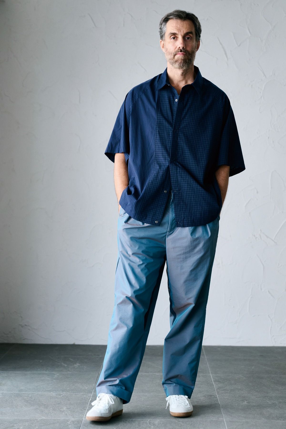 BURROUGHS / CRAZY SS SHIRT 半袖シャツ - NAVY