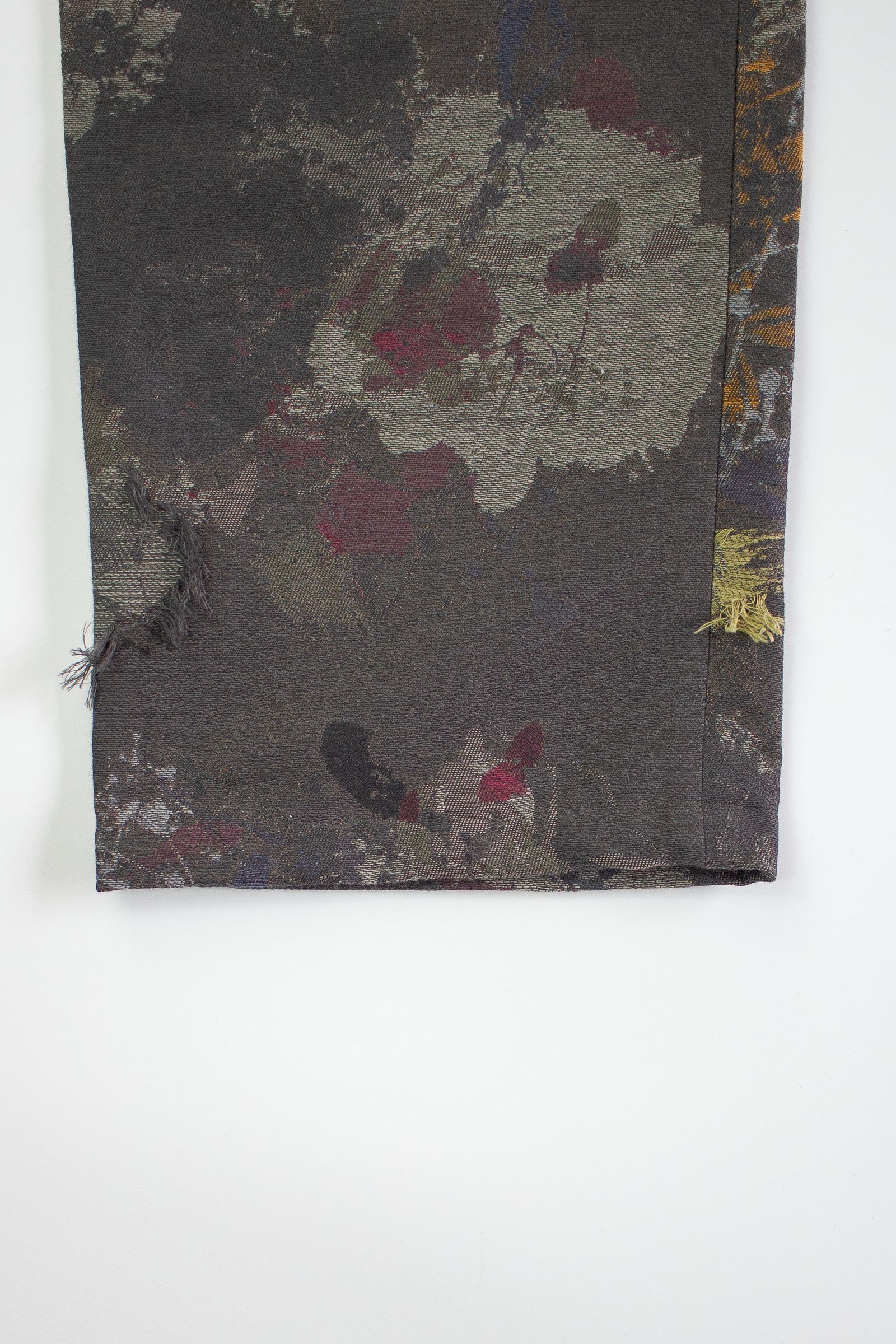 paint jacquard trousers - charcoal gray