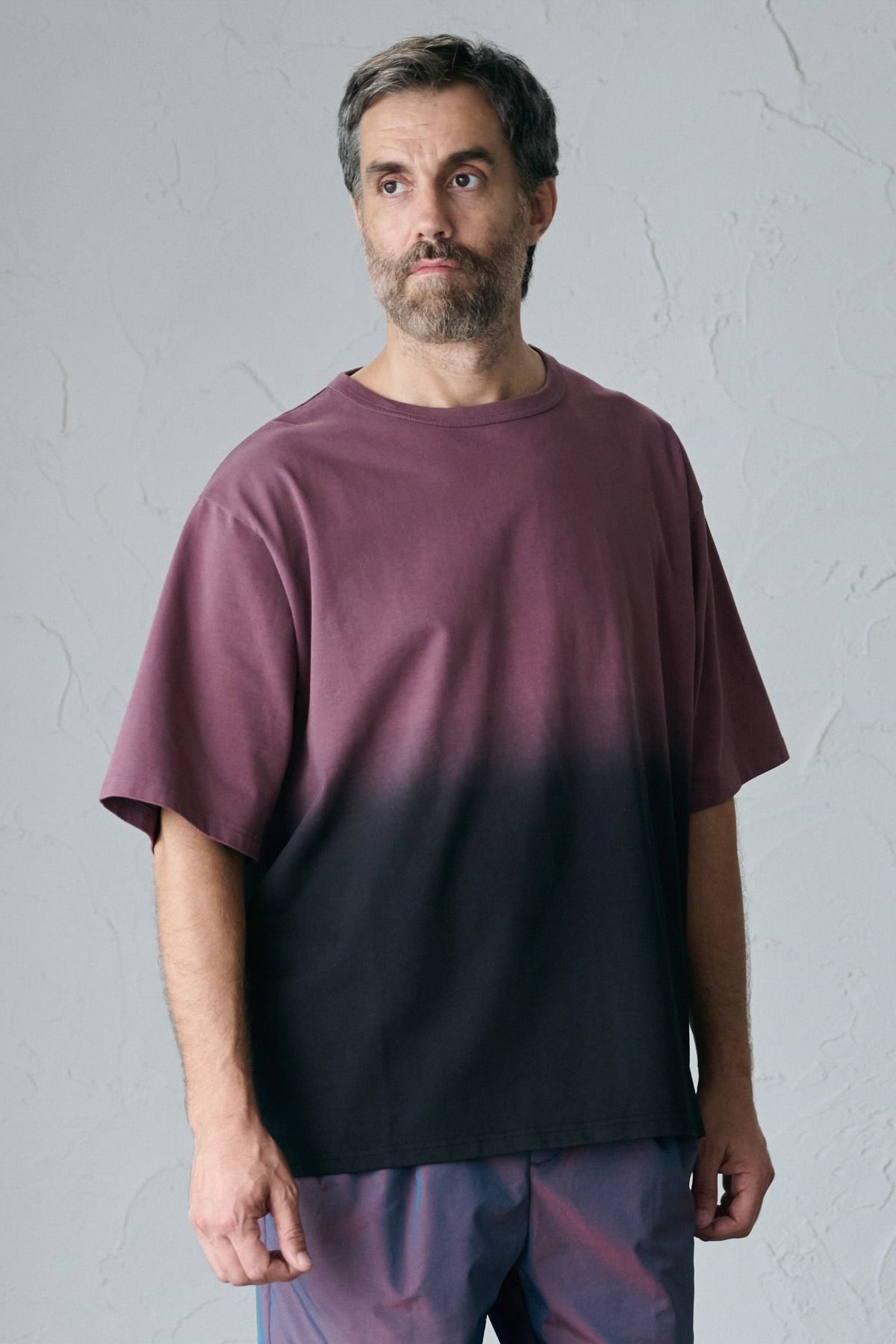 PABLO / STEP DYEING TOP グラデーション染めTシャツ - SMOKEPINK