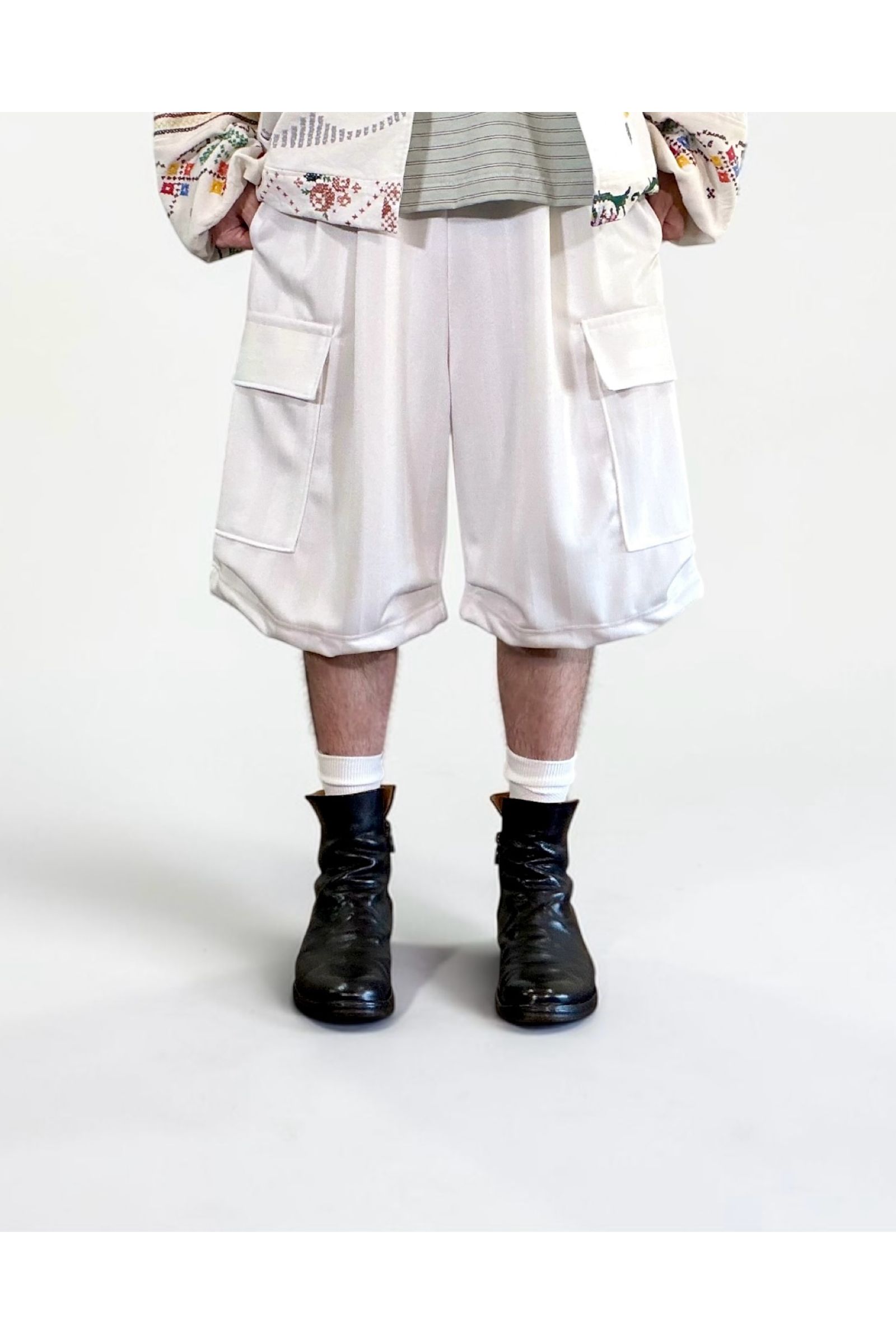 RODMAN-SHORTS / ロッドマン ショーツ : ジャージハーフパンツ - WHITE