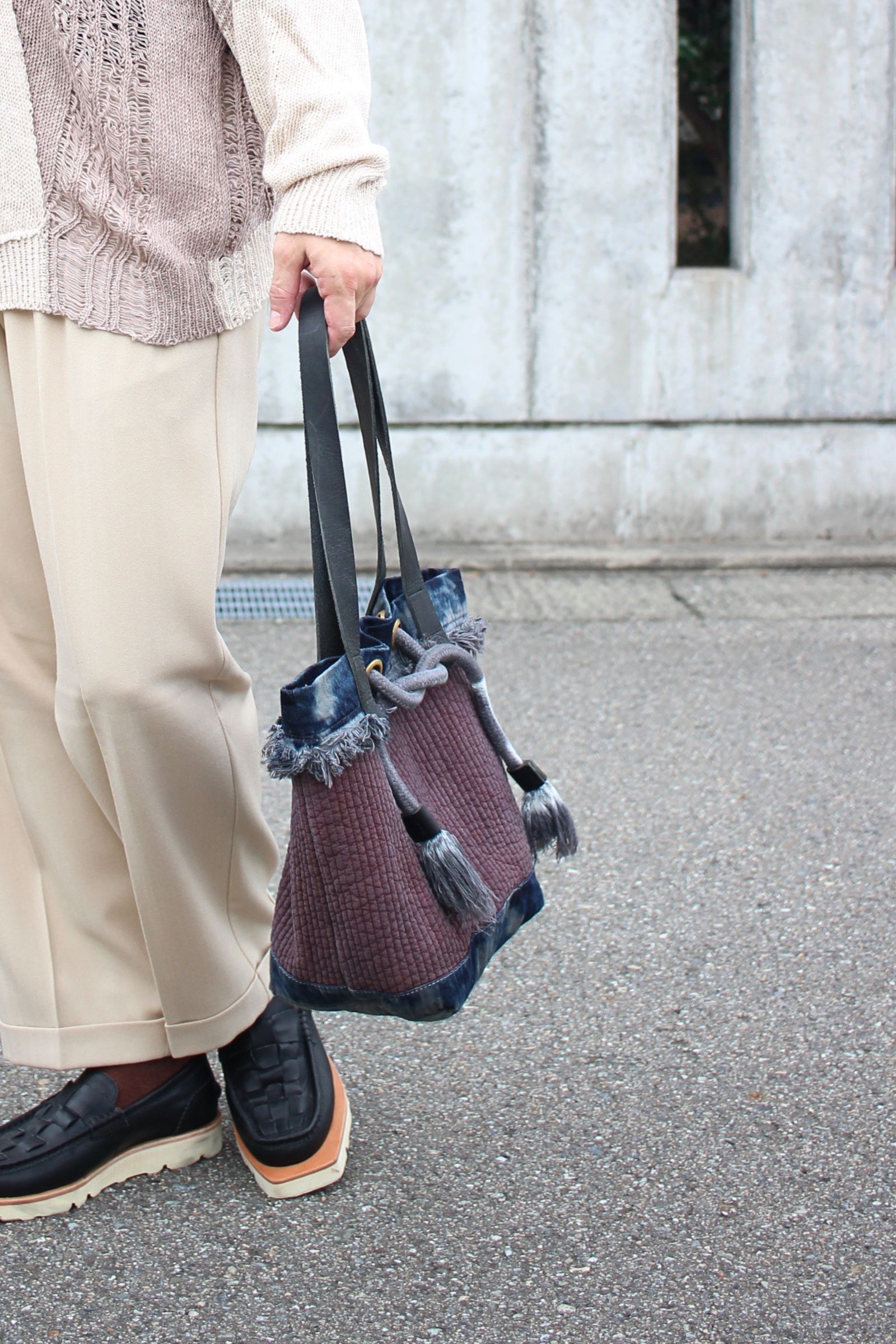 TOTE BAG : Schnauzer - ヌビxDENIM / トートバッグ