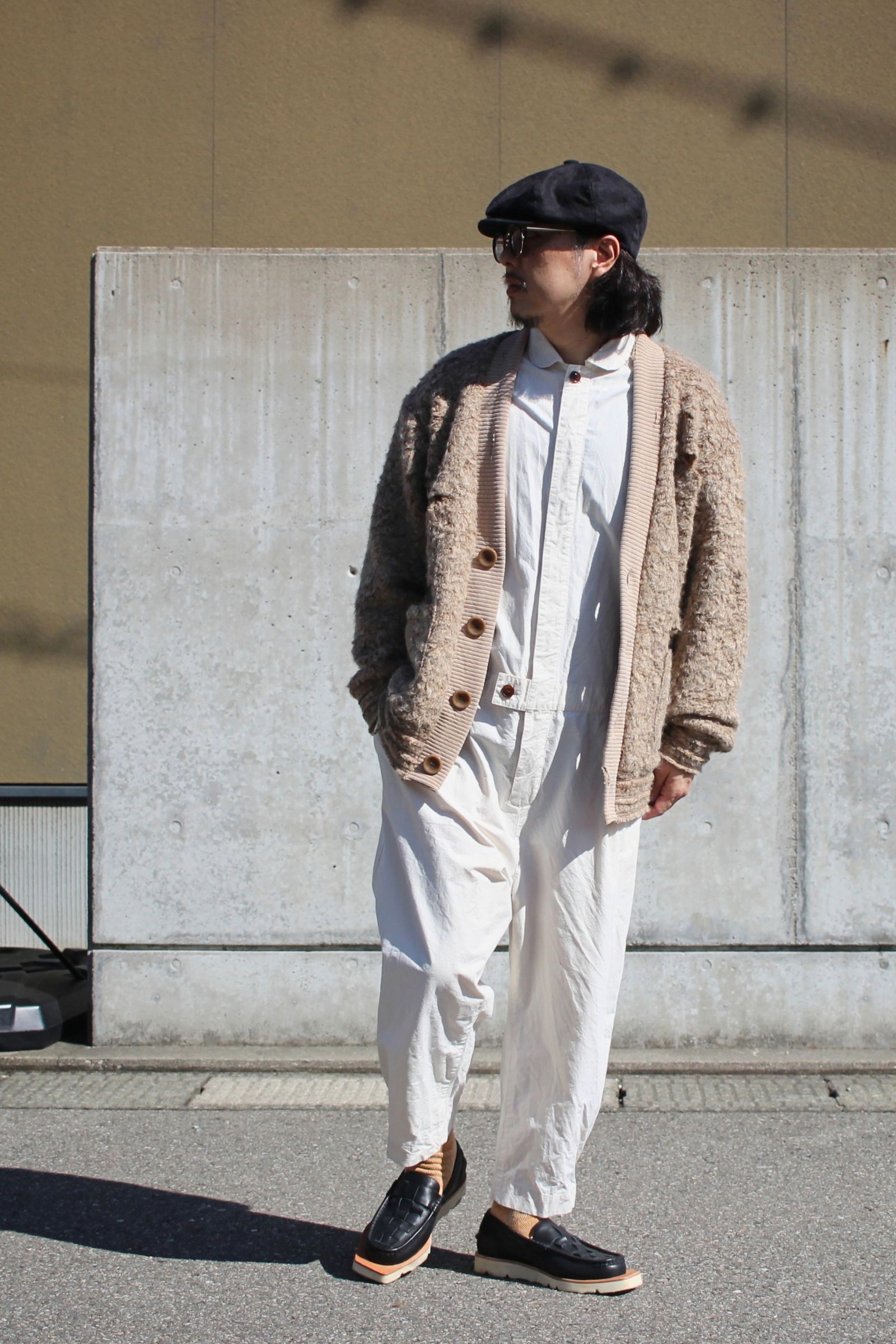 Loop tweed cardigan / ループツイードカーディガン - BEIGE