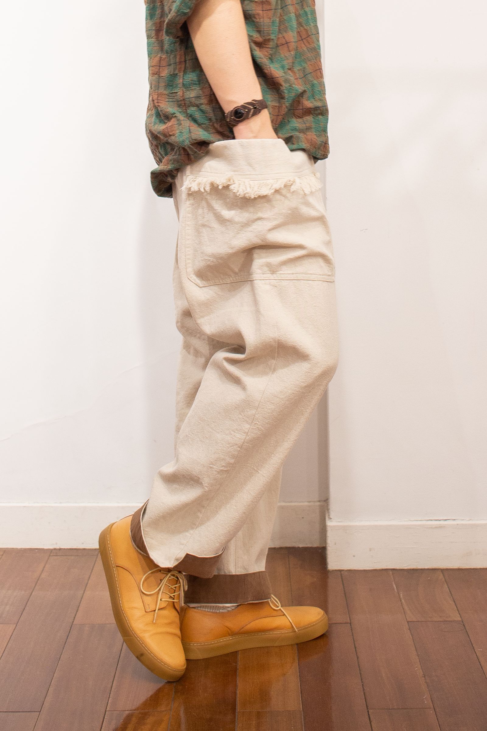 イージーパンツ : FRINGE GARDENER TROUSER / フリンジガーデナートラウザー "SITAR" - キナリ