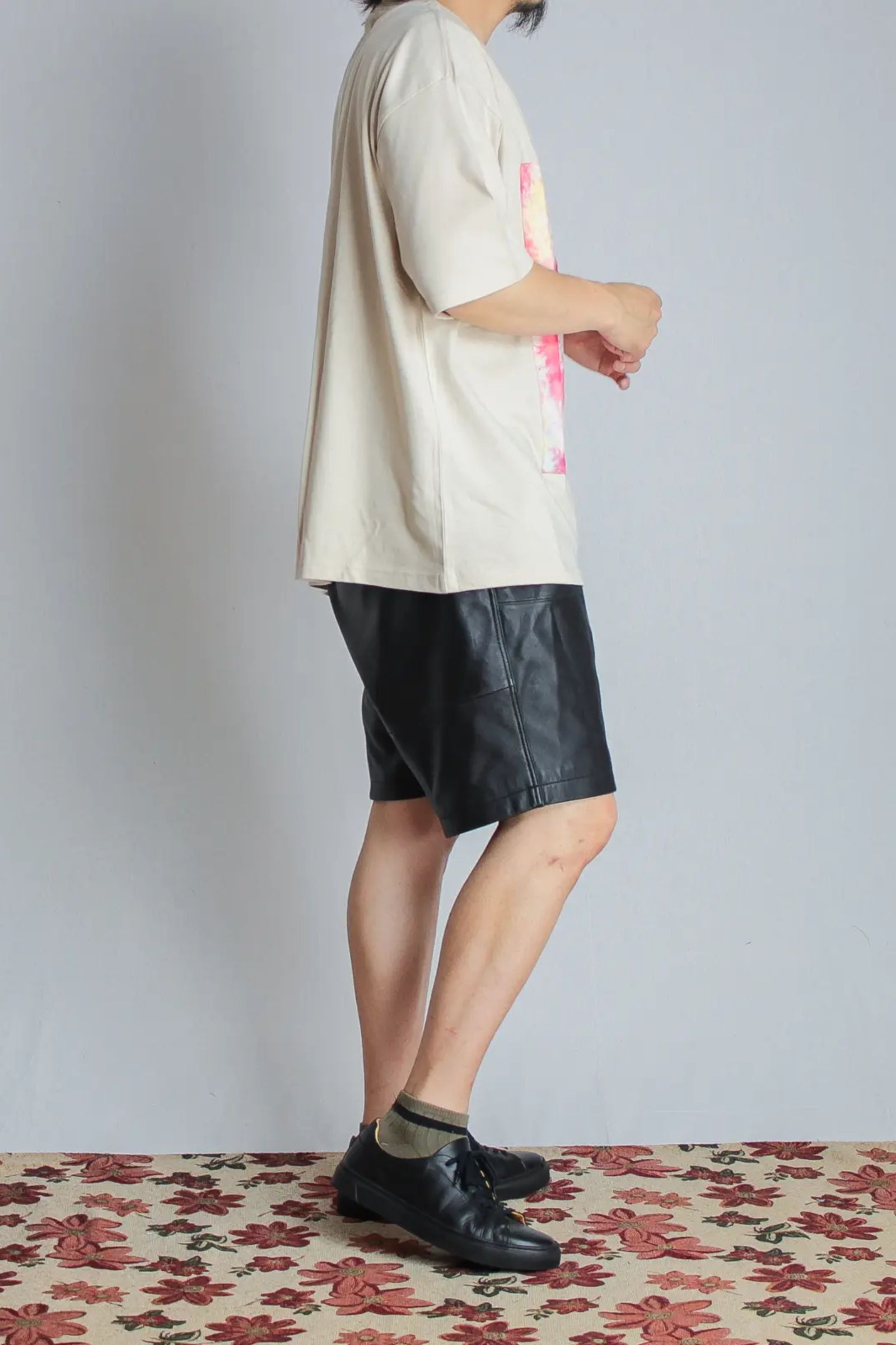 ムラ染めパネルTシャツ