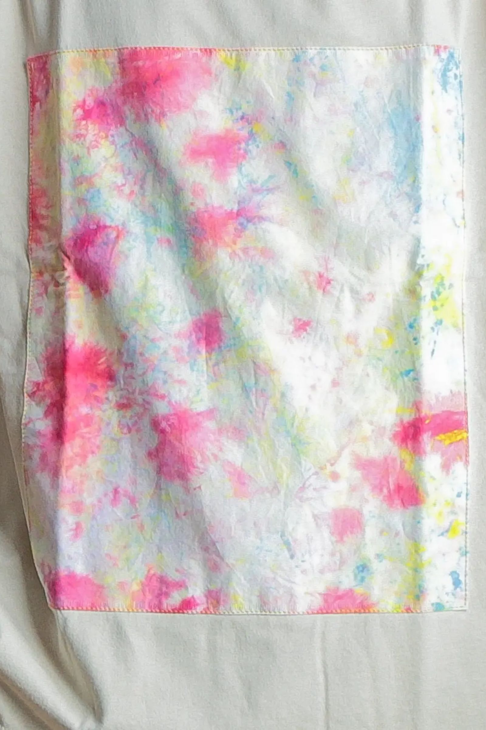 ムラ染めパネルTシャツ