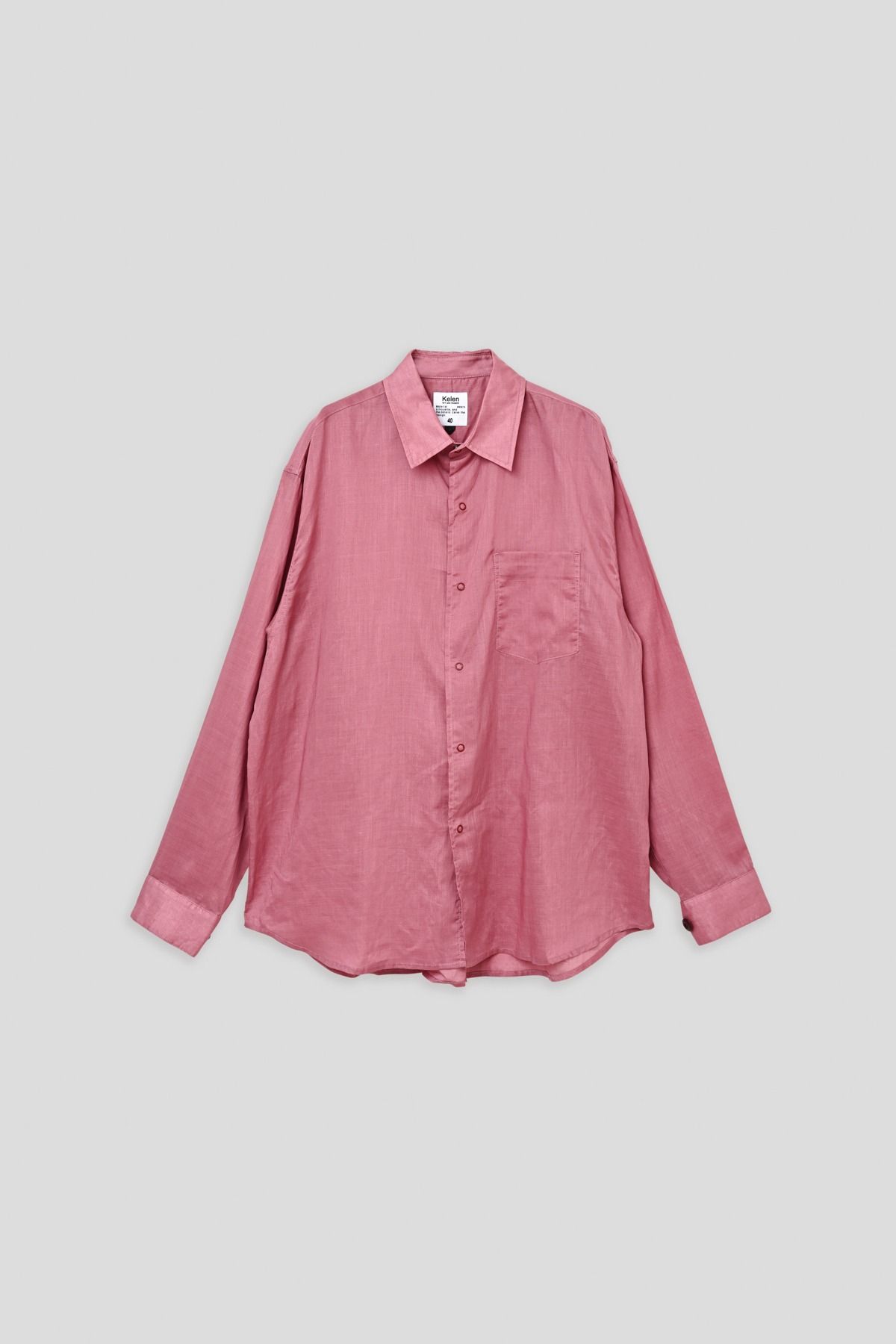 FRIESZ / LINEN LS SHIRT リネン長袖シャツ - PINK