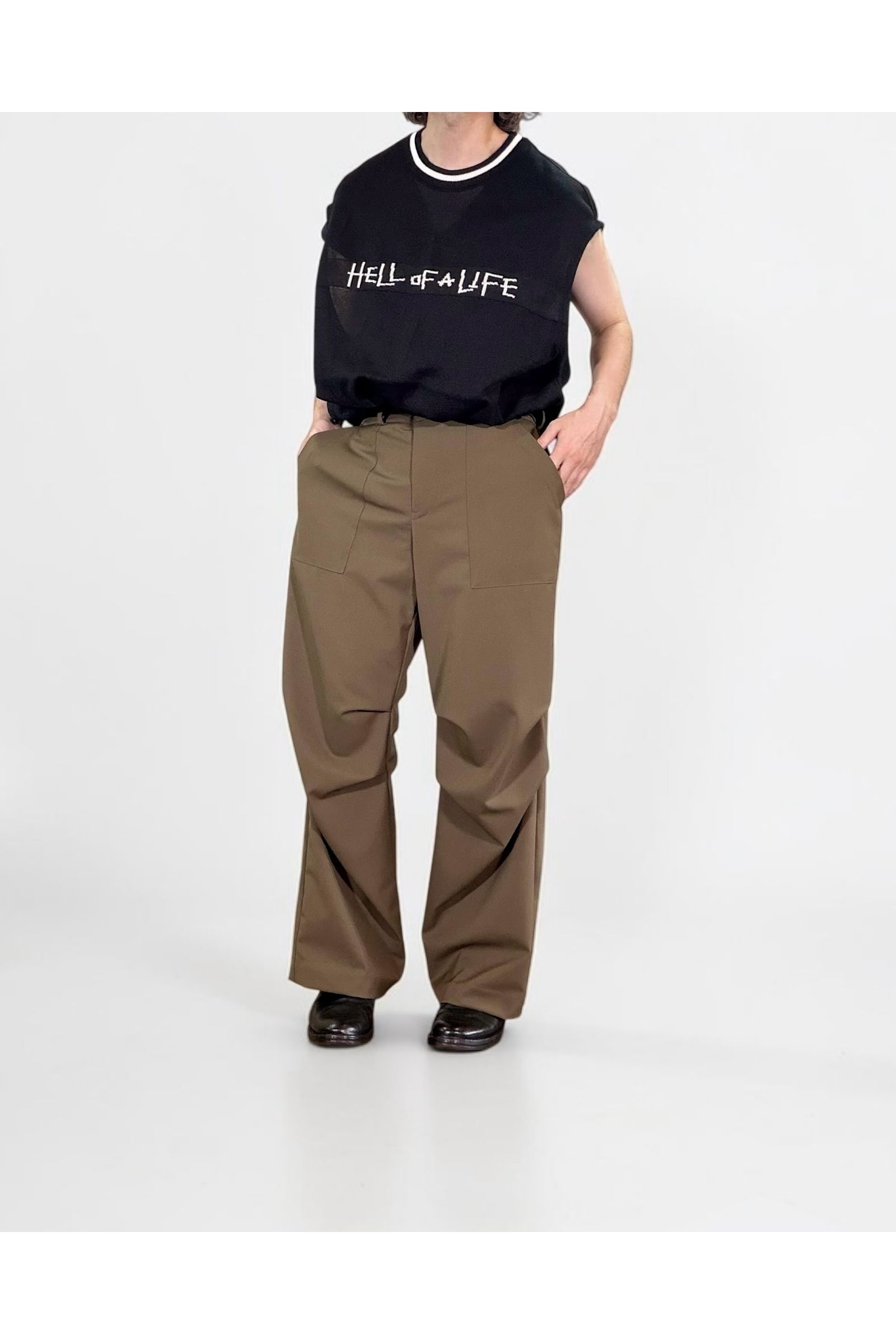UTILITY FORMAL-PT / ユーティリティフォーマルパンツ : スラックス - KHAKI