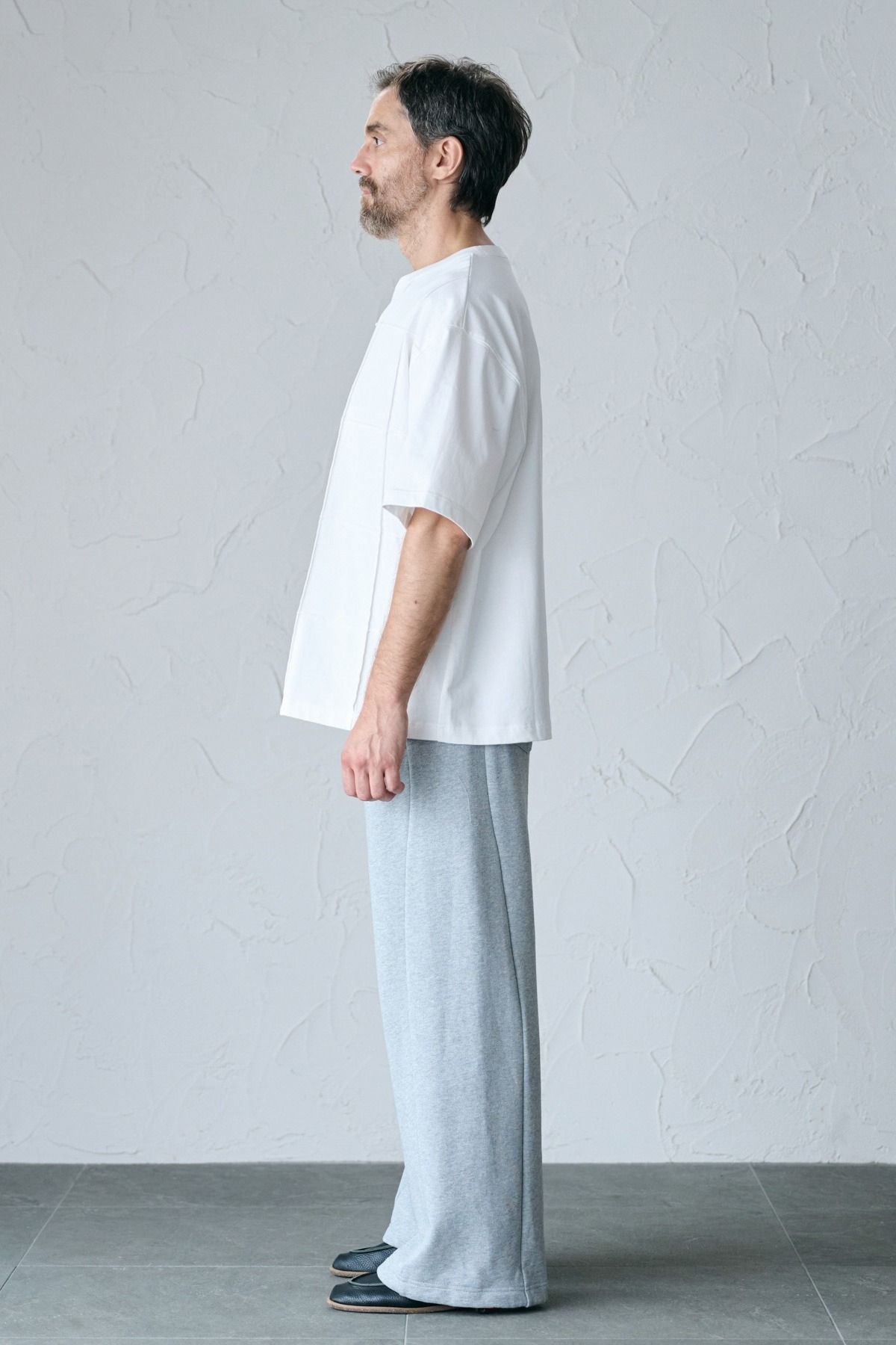 VINCENT / BLOCK STITCH TOP コットンジャージーTシャツ - OFFWHITE
