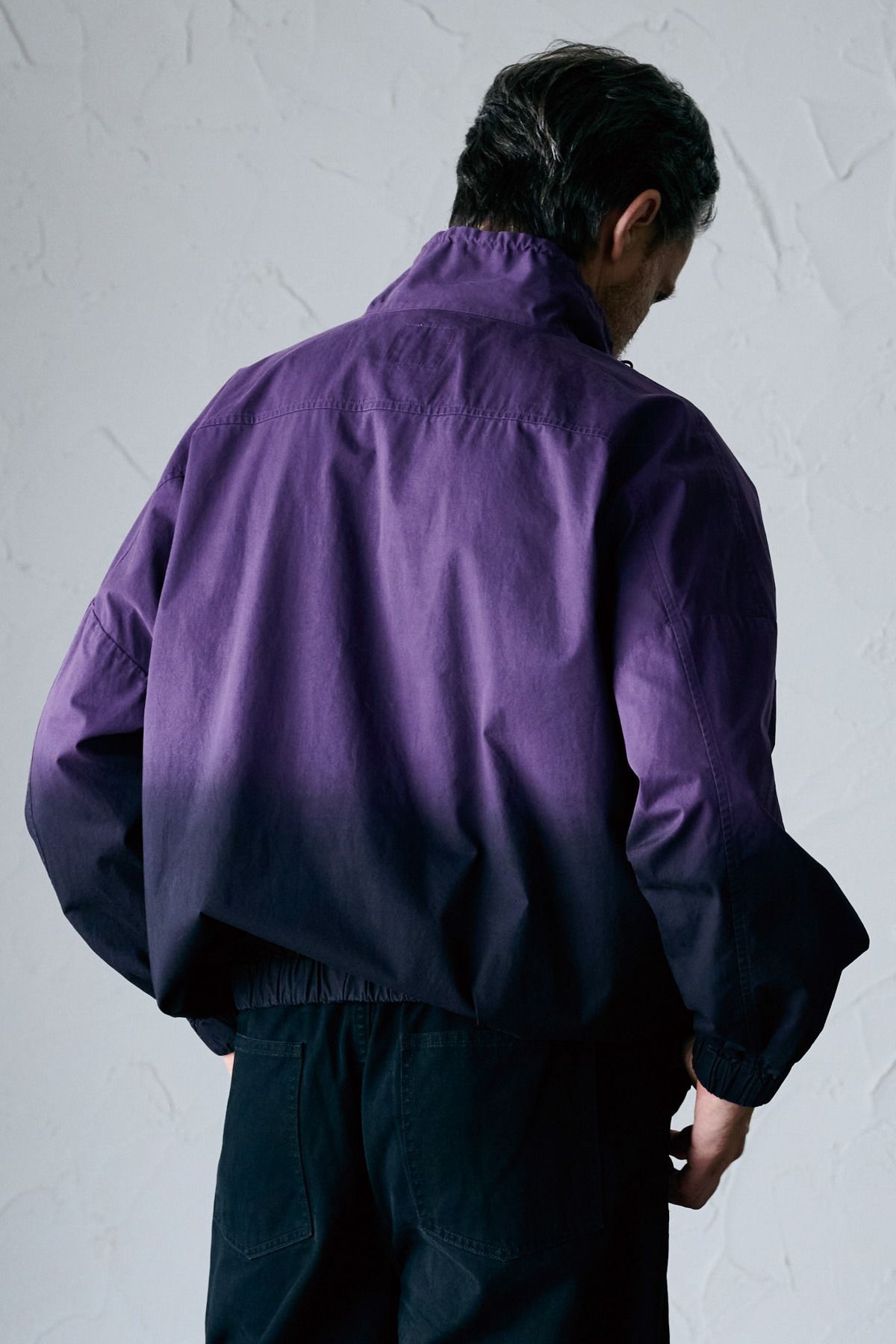 VILLON / STEP DYEING JACKET グラデーション染めトラックジャケット - PURPLE