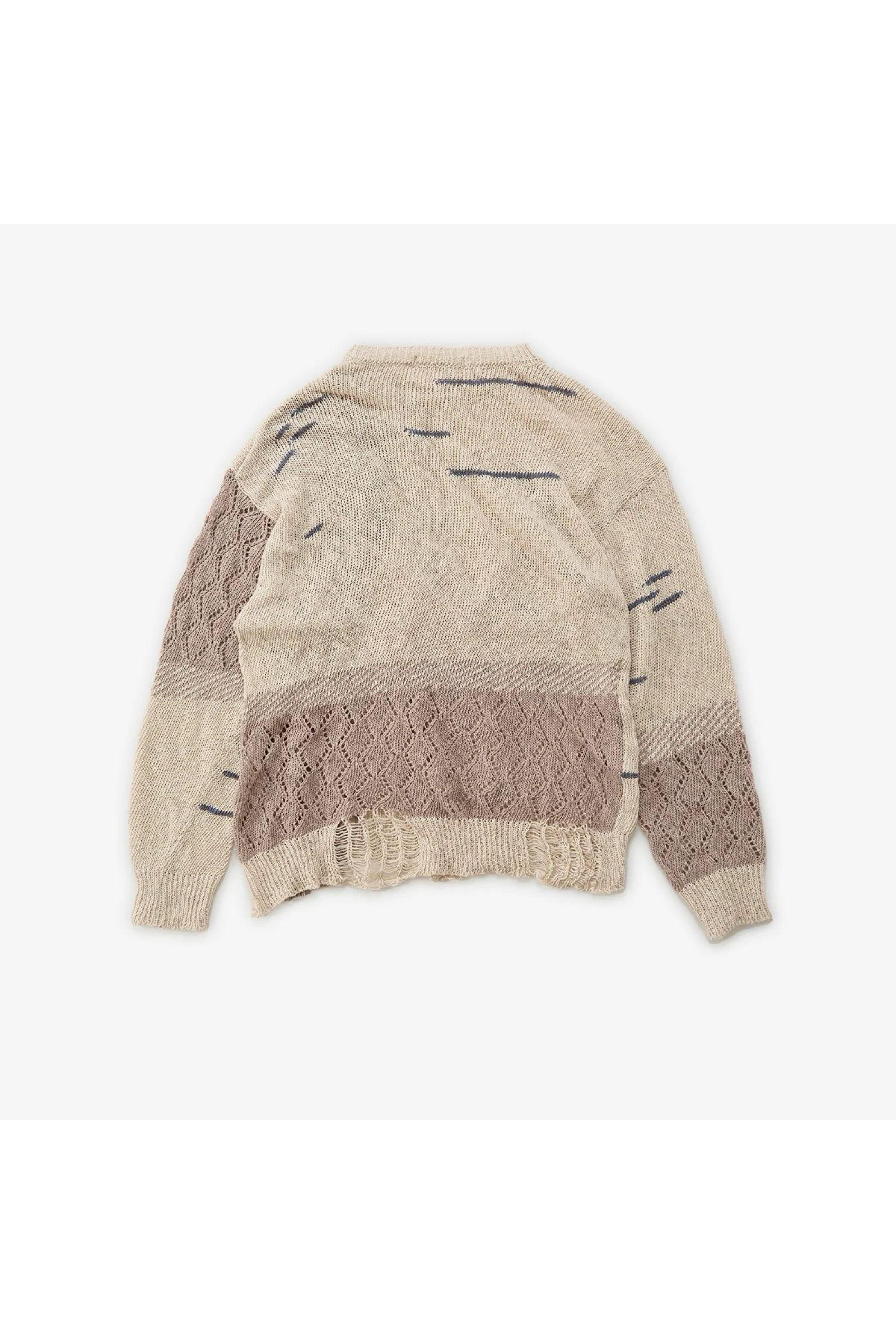 Mixed texture Knit / ミックステクスチャーニット - BEIGE