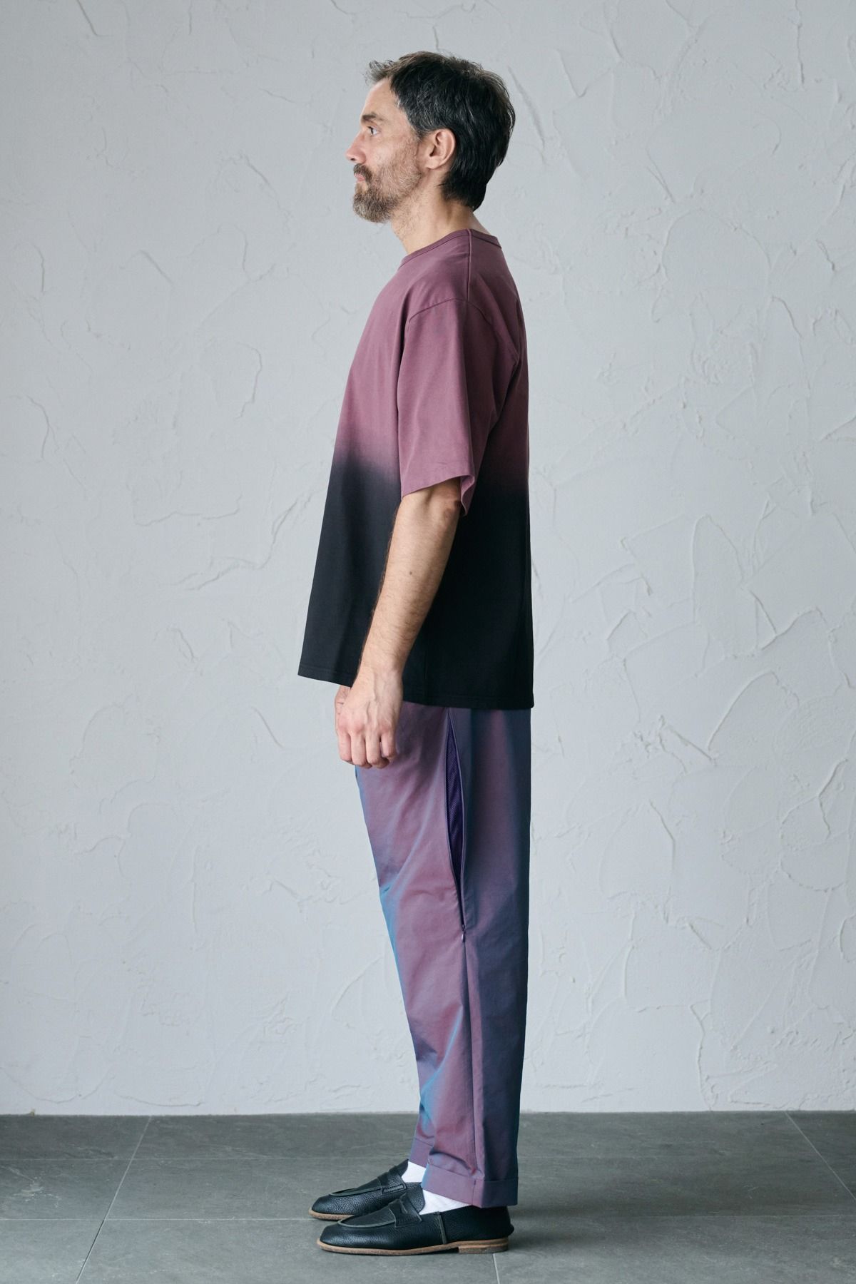 PABLO / STEP DYEING TOP グラデーション染めTシャツ - SMOKEPINK