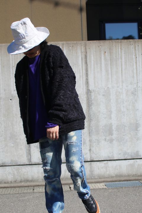 Loop tweed cardigan / ループツイードカーディガン - BLACK