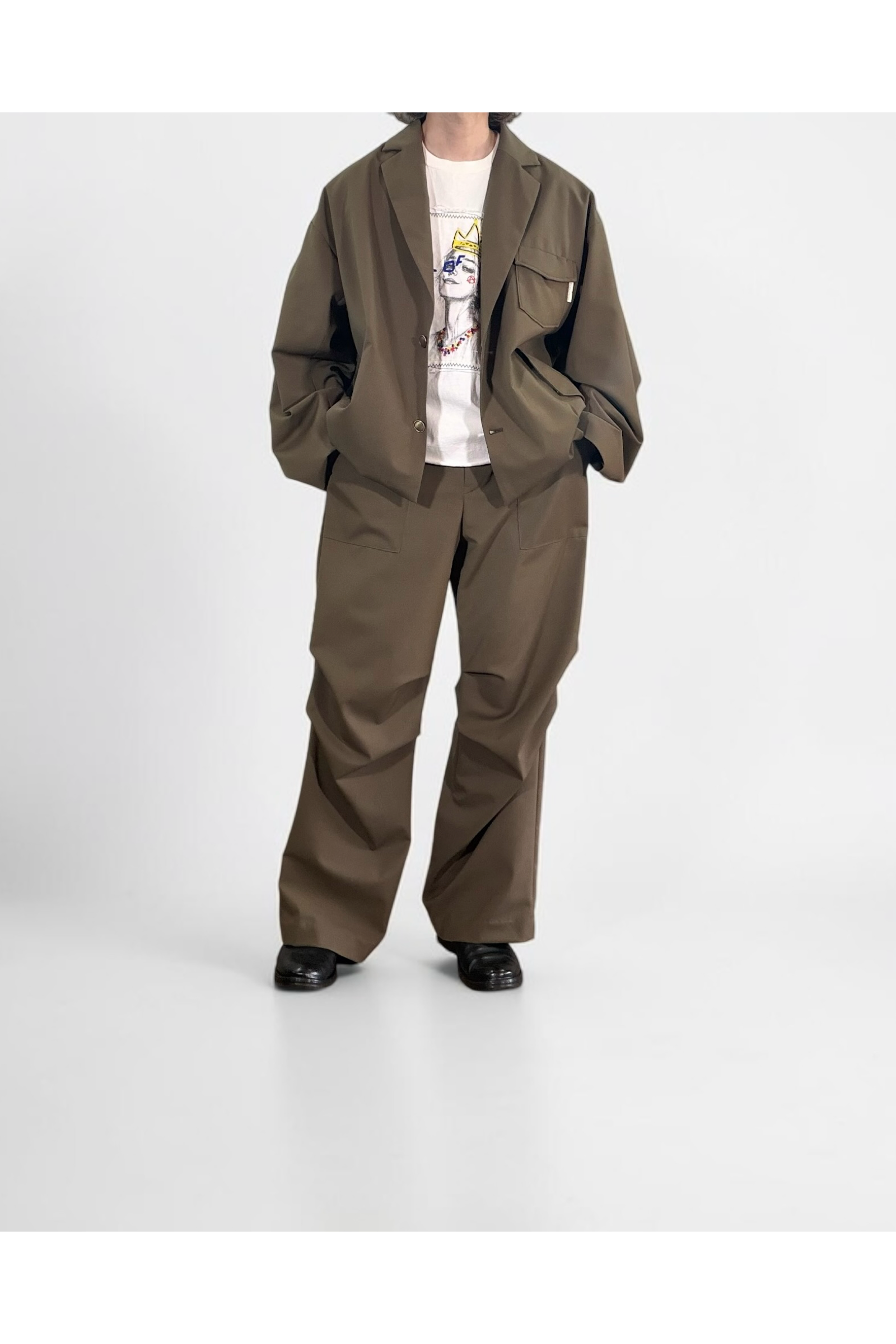 UTILITY FORMAL-JK / ユーティリティフォーマルジャケット : ラペルドジャケット - KHAKI