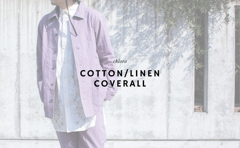 chloro : COTTON-LINEN COVER ALL / 綿麻カバーオール | tomoshibi