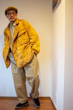 キルティングジャケット  : WIDE NURSING JACKET "BRABHAM" / ワイドナージングジャケット - マスタード