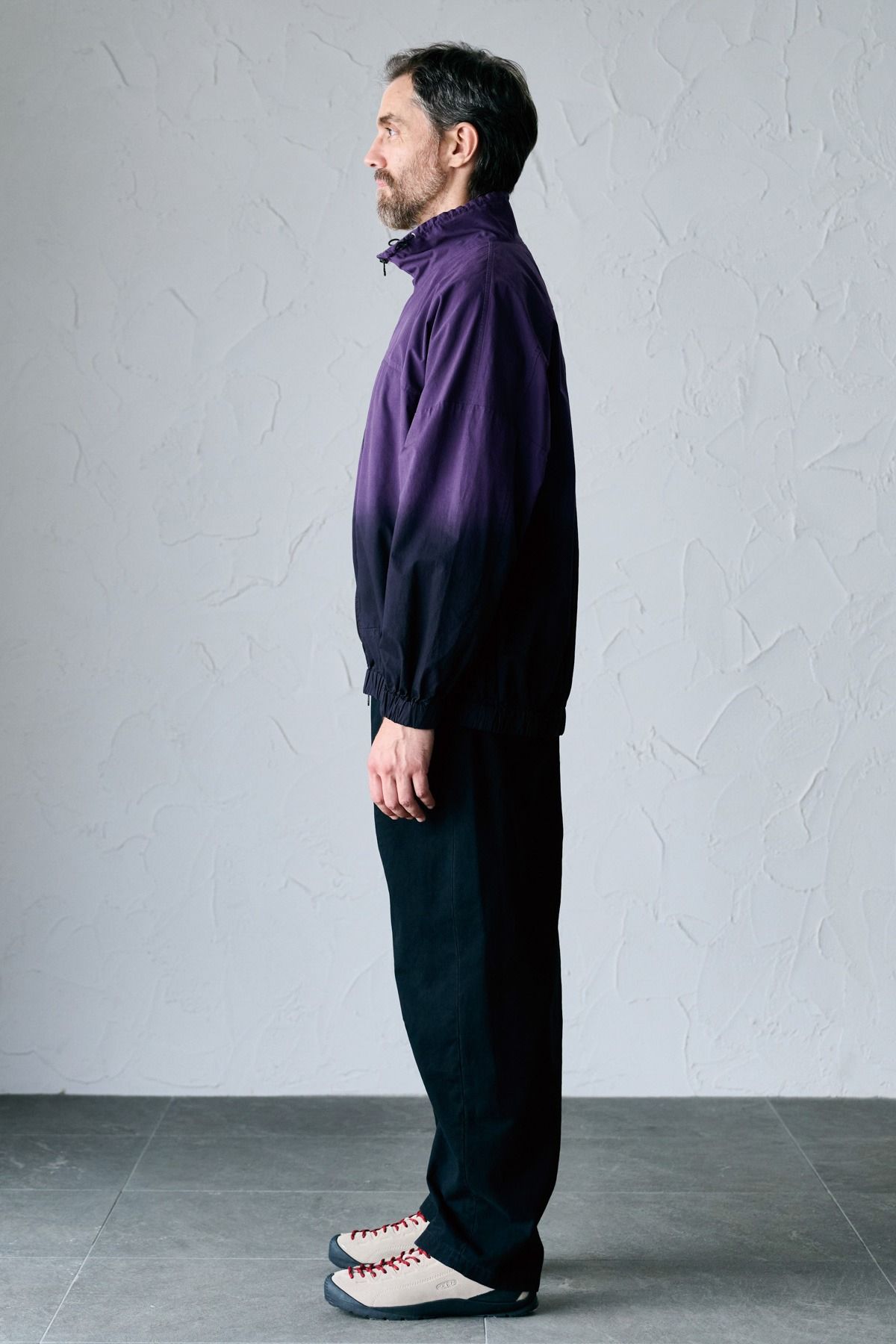 VILLON / STEP DYEING JACKET グラデーション染めトラックジャケット - PURPLE