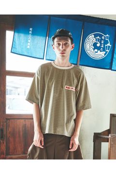 ECHOES-TEE  / エコーズTシャツ : ボーダーTシャツ - BEIGE