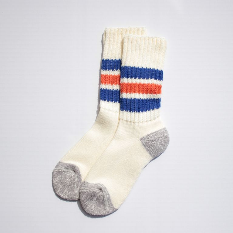 Rototo レトロなラインデザインが可愛いパイルソックス Oarse Ribbed Oldschool Crew Socks Tomoshibi