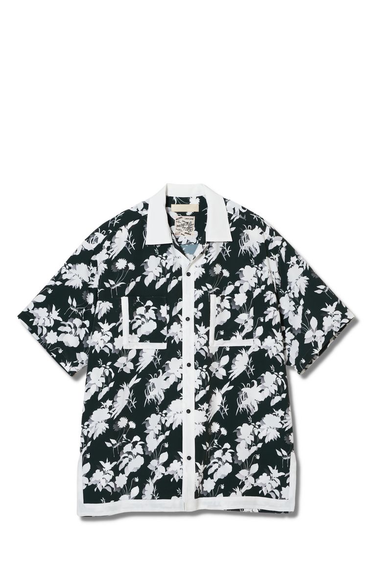 meagratia - 半袖シャツ : Floral pattern S/S SH / フローラルパターン