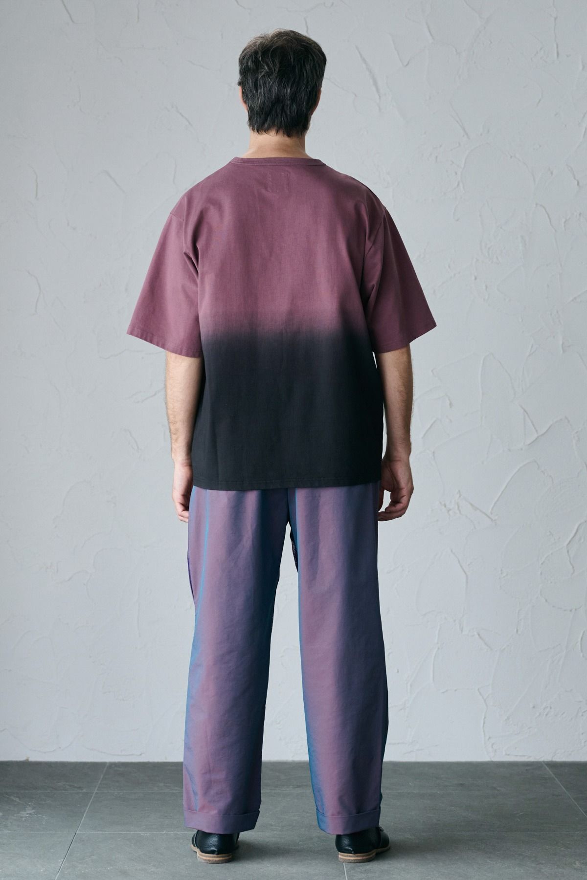 PABLO / STEP DYEING TOP グラデーション染めTシャツ - SMOKEPINK