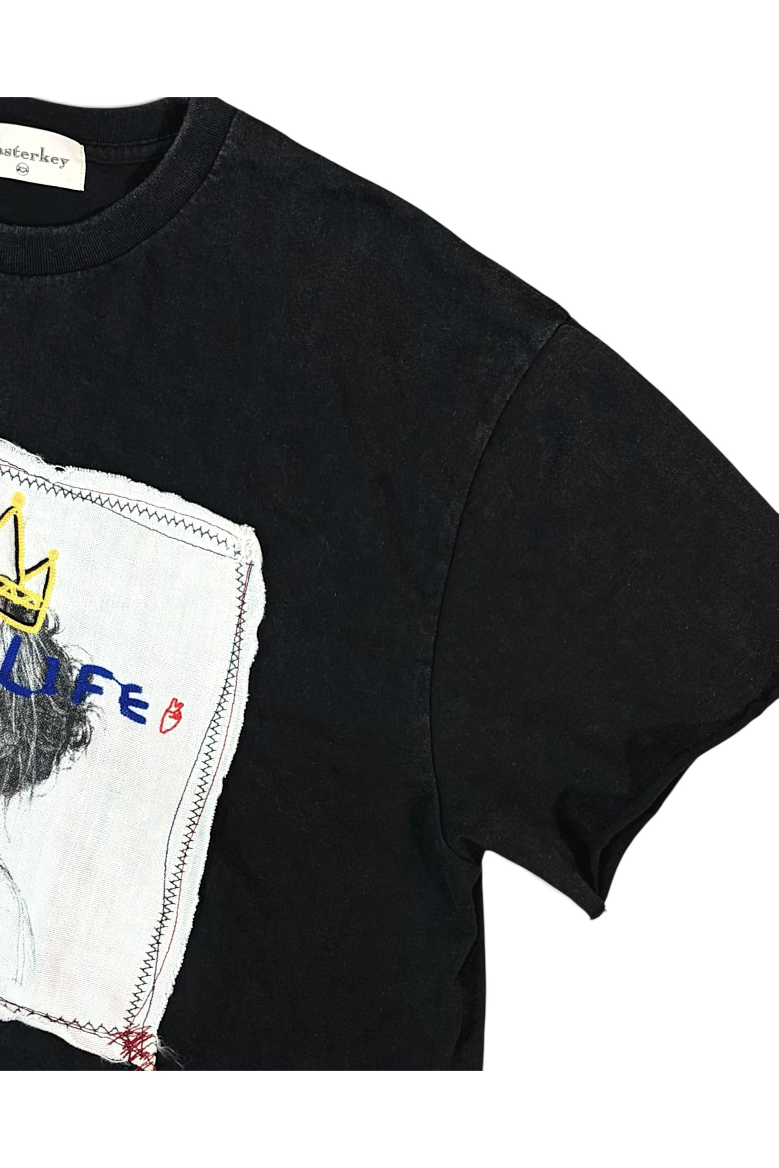 HELL OF A LIFE-TEE / ヘル オブ ア ライフ Tシャツ : 刺繍デザインTシャツ - BLACK