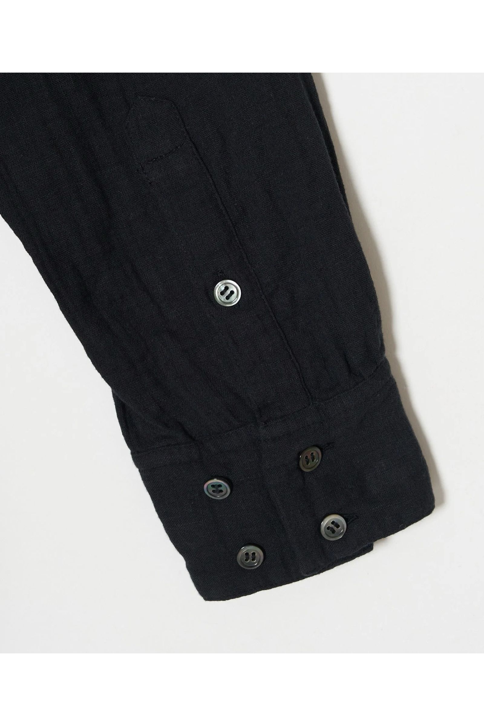Gauze dress shirt / ガーゼドレスシャツ - BLACK