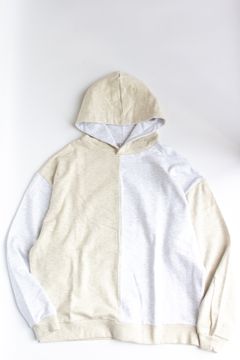 パーカー : BI COLOR HOODIE "COCODO" / バイカラーフーディー - オートミール