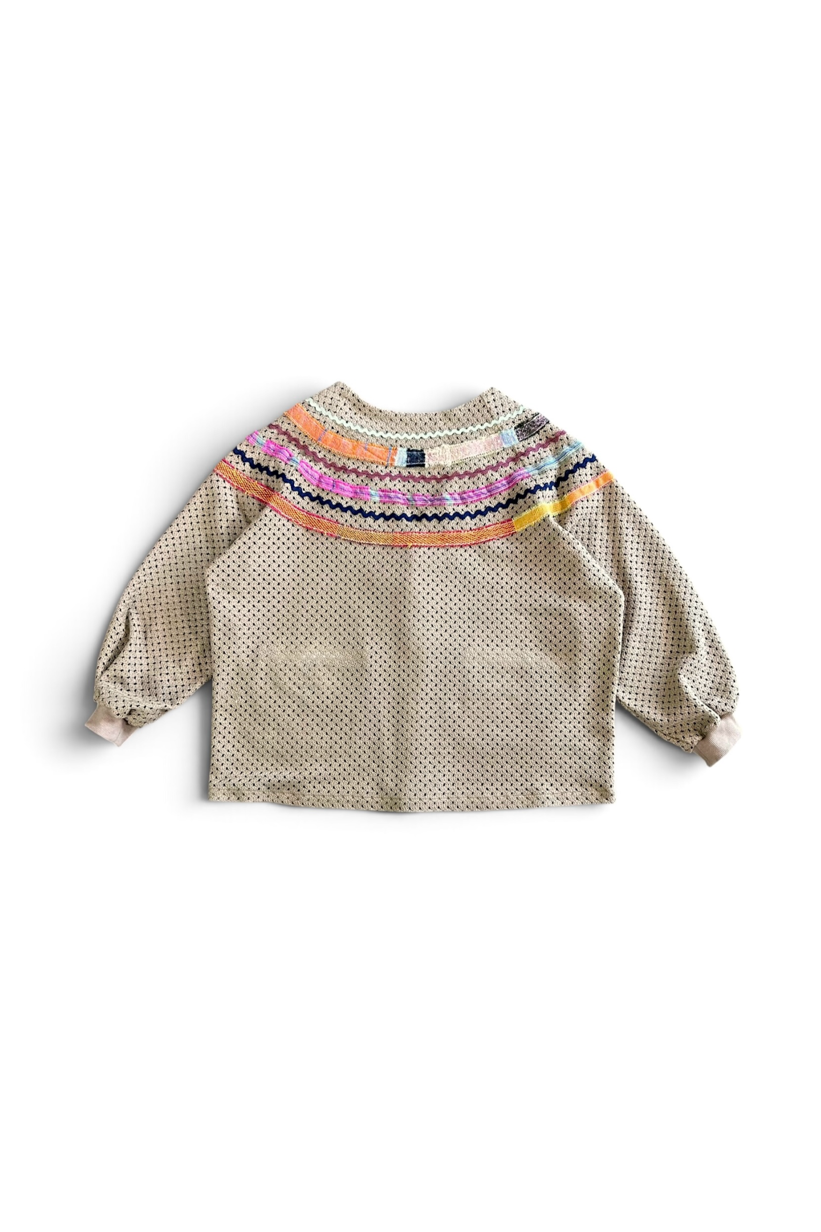 WOVEN-CARDIGAN / ウーブンカーディガン : メッシュカーディガン - BEIGE