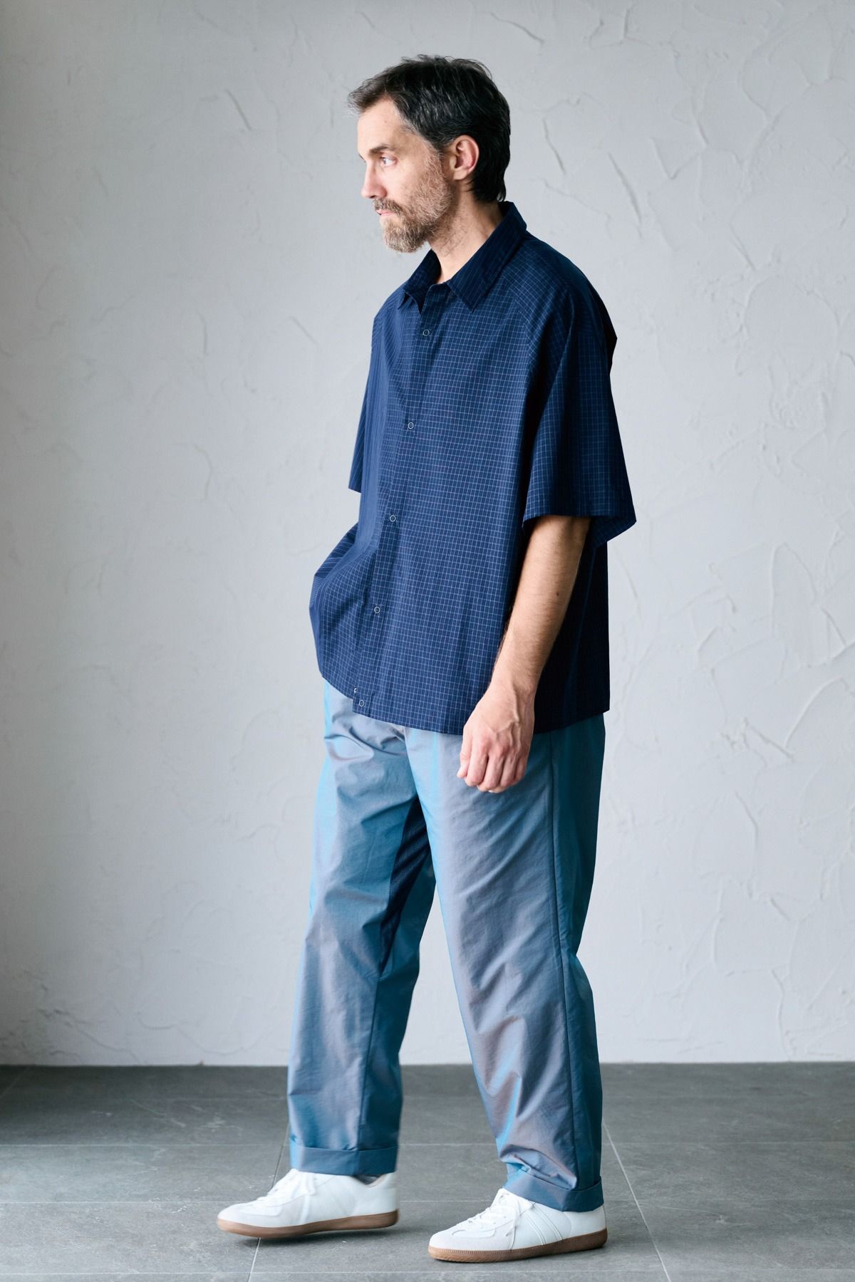 BURROUGHS / CRAZY SS SHIRT 半袖シャツ - NAVY