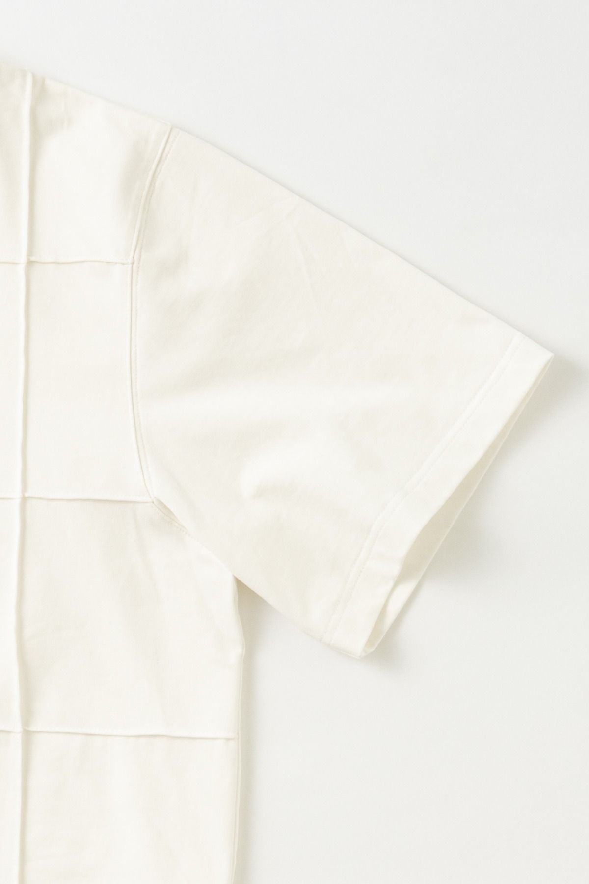 VINCENT / BLOCK STITCH TOP コットンジャージーTシャツ - OFFWHITE